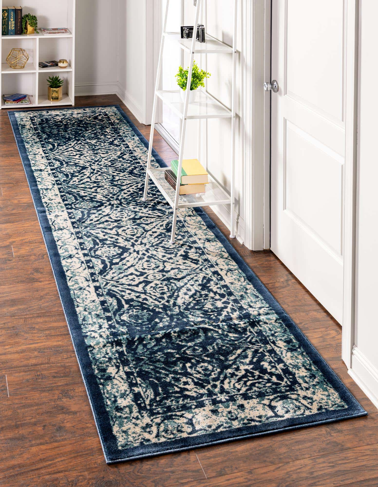 Navy Blue 3 X 13 Dahlia Runner Rug Rugs navy-blue-3-x-13-dahlia-runner-rug-rugs