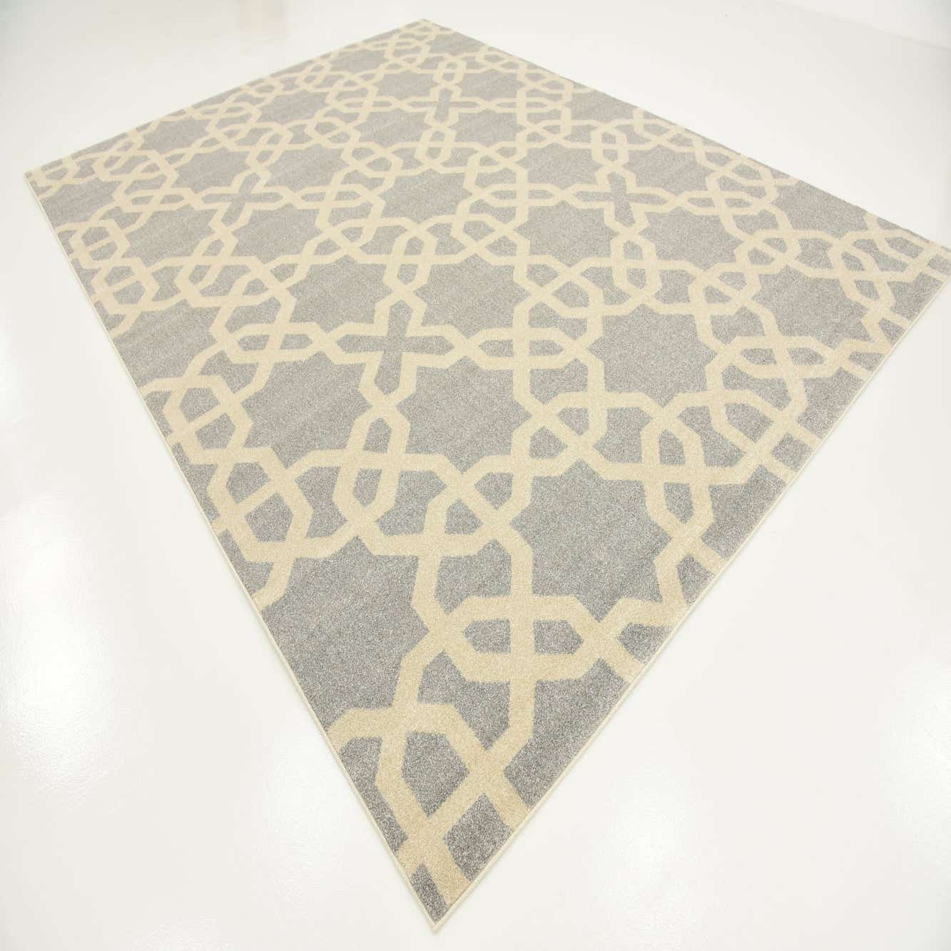Light Gray 9' x 12' Trellis Rug eSaleRugs