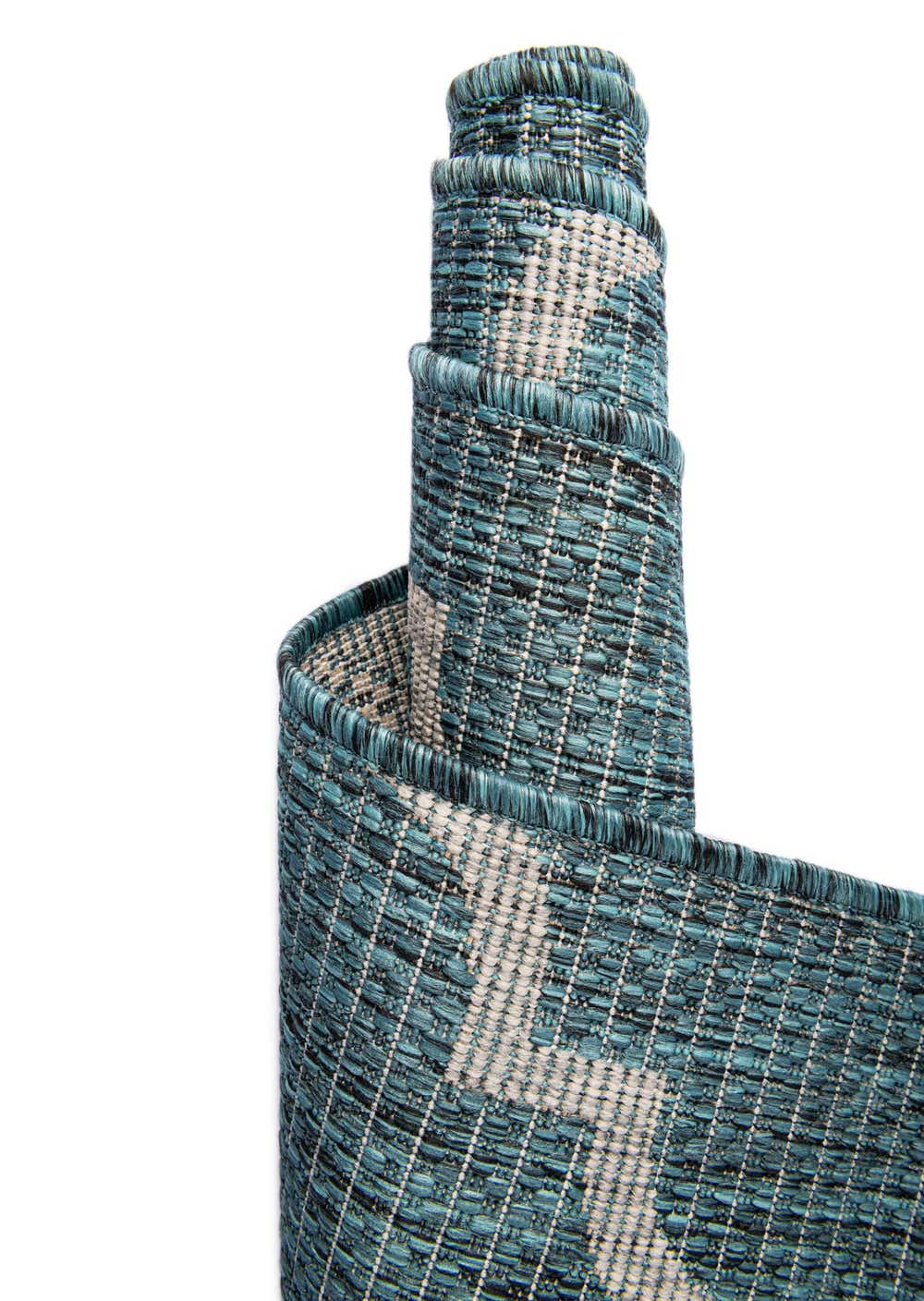 Teal 9' x 12' 2 Outdoor Trellis Indoor / Outdoor Rug eSaleRugs