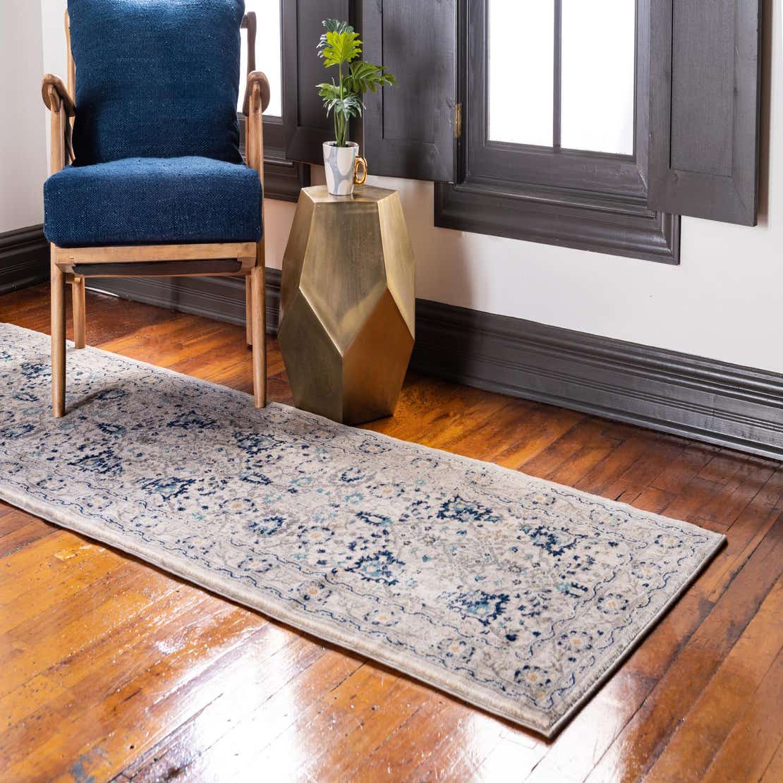 Beige 3' x 13' Dahlia Runner Rug