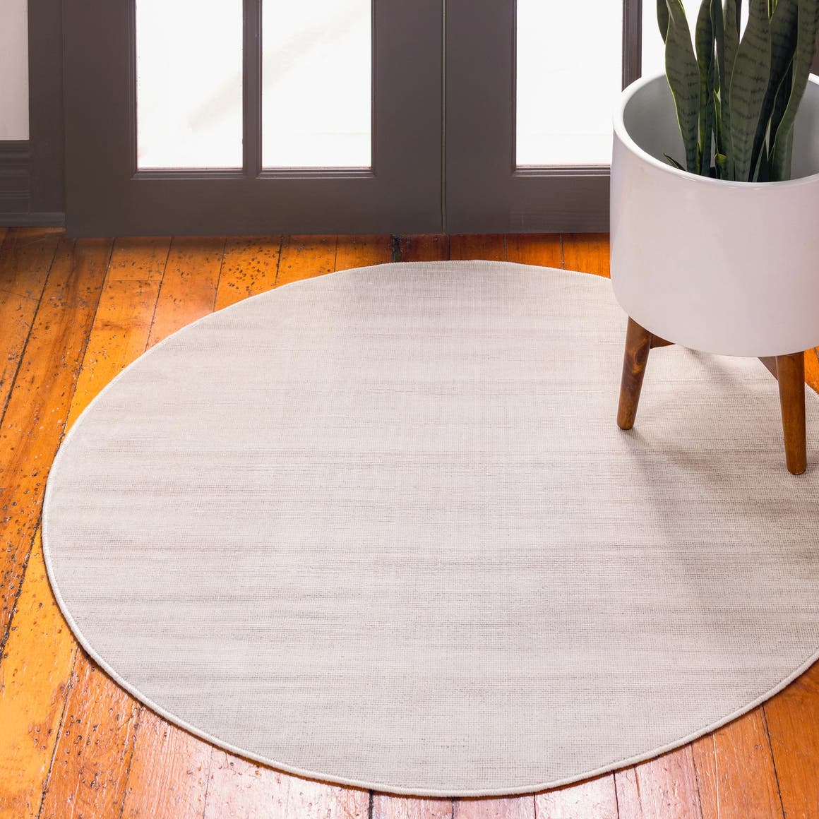 Beige 8' x 8' Tribeca Round Rug eSaleRugs