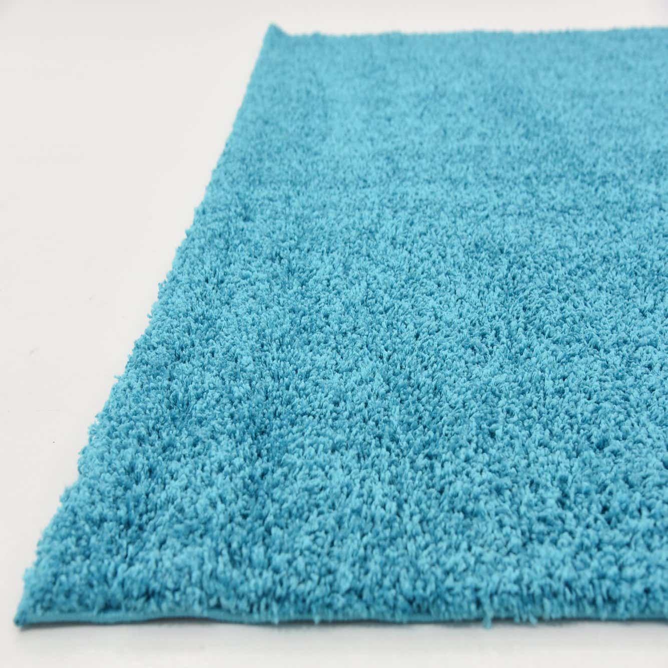 Turquoise 9' x 12' Solid Frieze Rug eSaleRugs