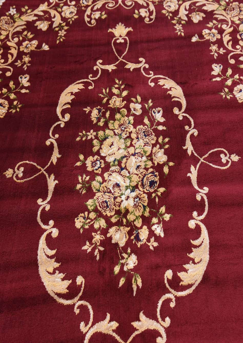 Burgundy 10' x 13' Classic Aubusson Rug eSaleRugs