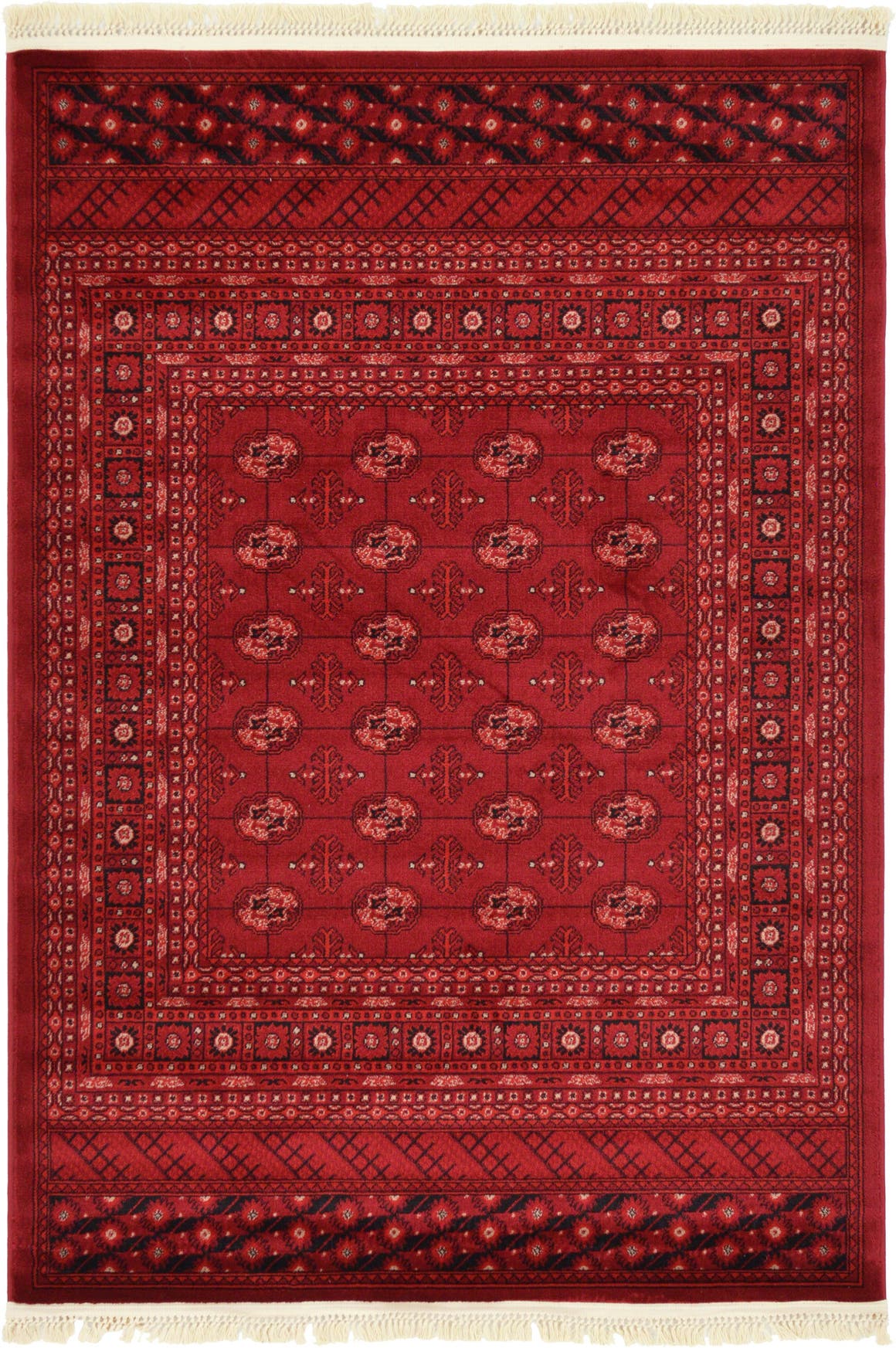 Red 4' x 6' Bokhara Rug eSaleRugs