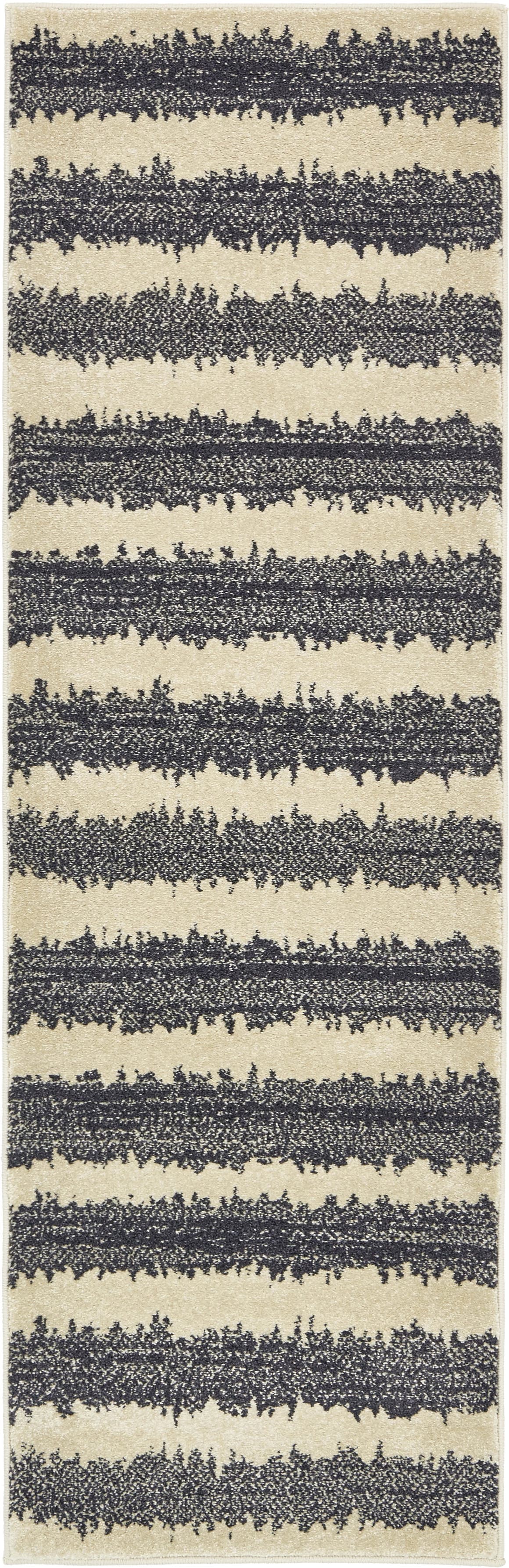 Black 2' x 6' Dimensions Runner Rug eSaleRugs