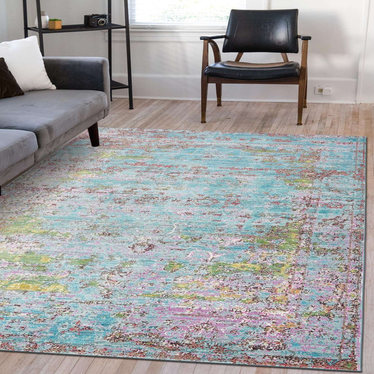 Blue 5' x 8' Aqua Rug eSaleRugs