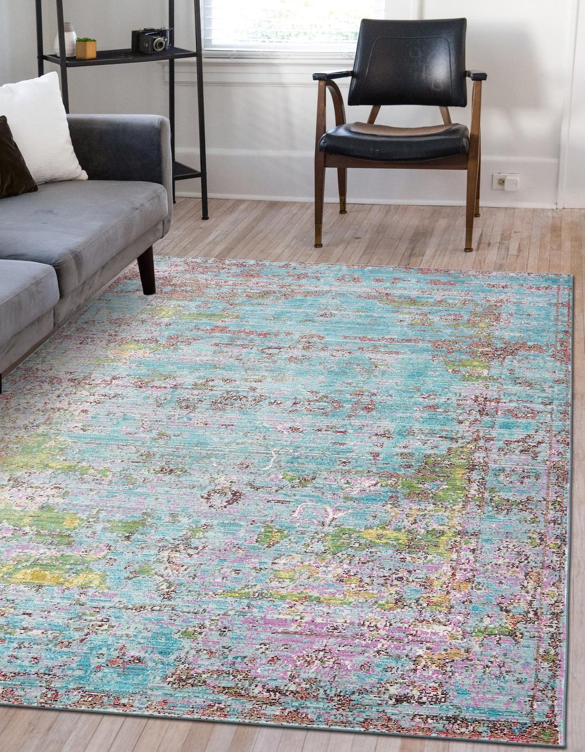 Blue 6' x 9' Aqua Rug eSaleRugs