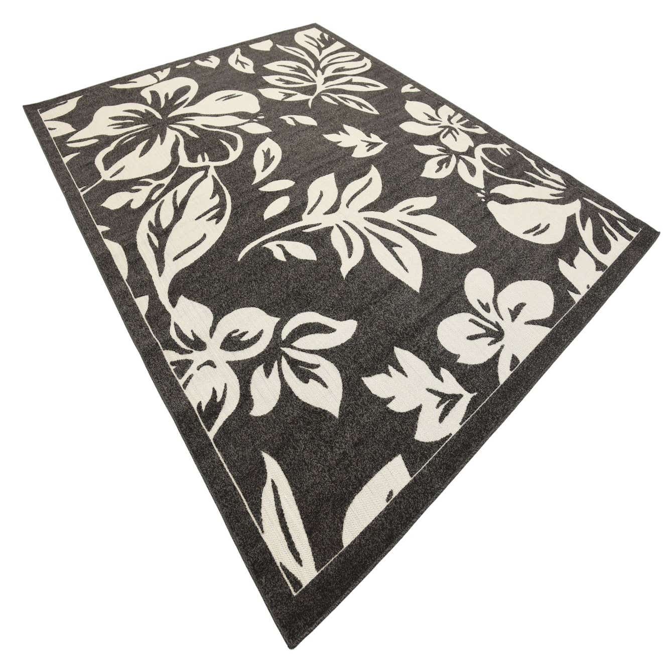 Black 8' x 10' Transitional Indoor/Outdoor Rug eSaleRugs