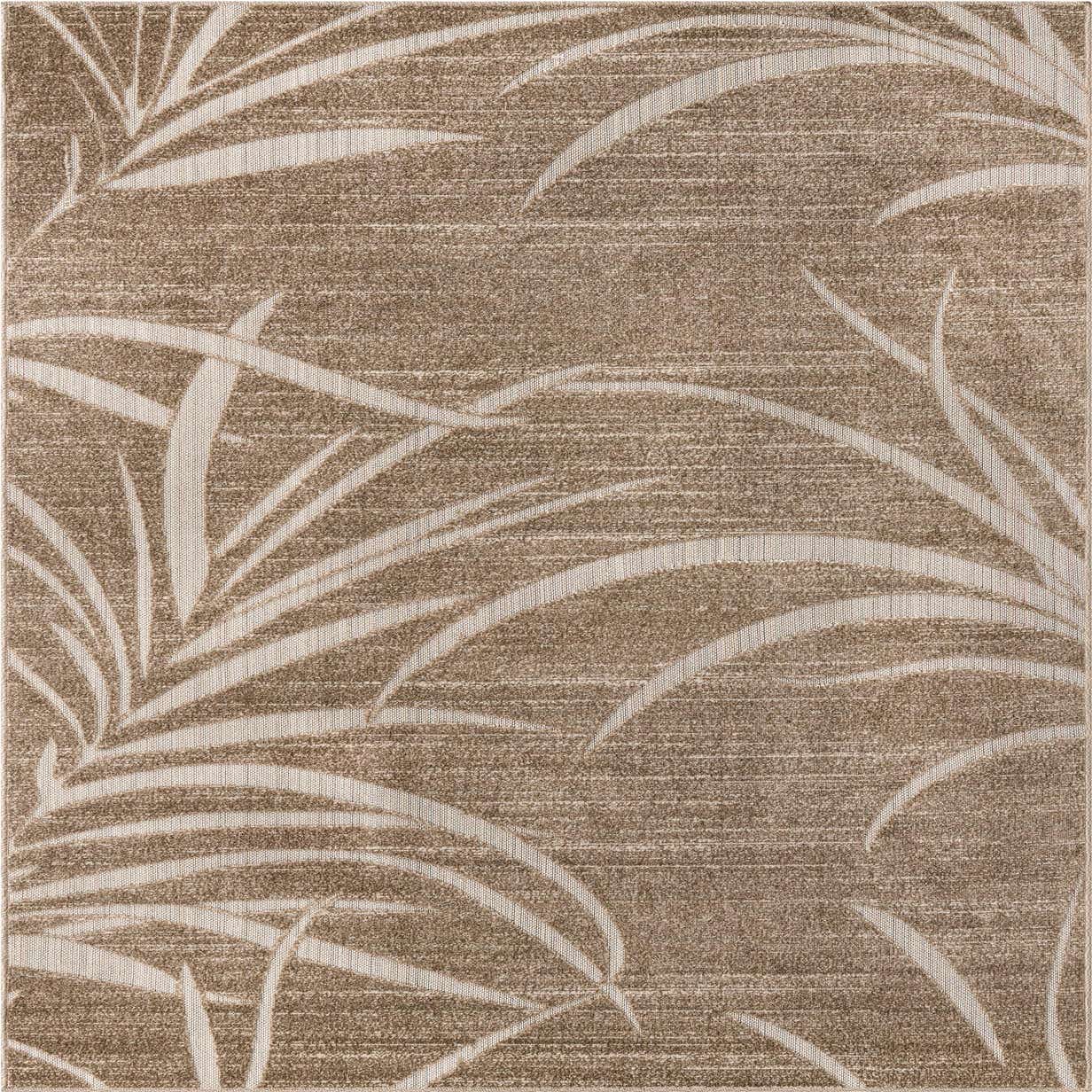 Beige 5' x 8' Outdoor Botanical Indoor / Outdoor Rug | eSaleRugs