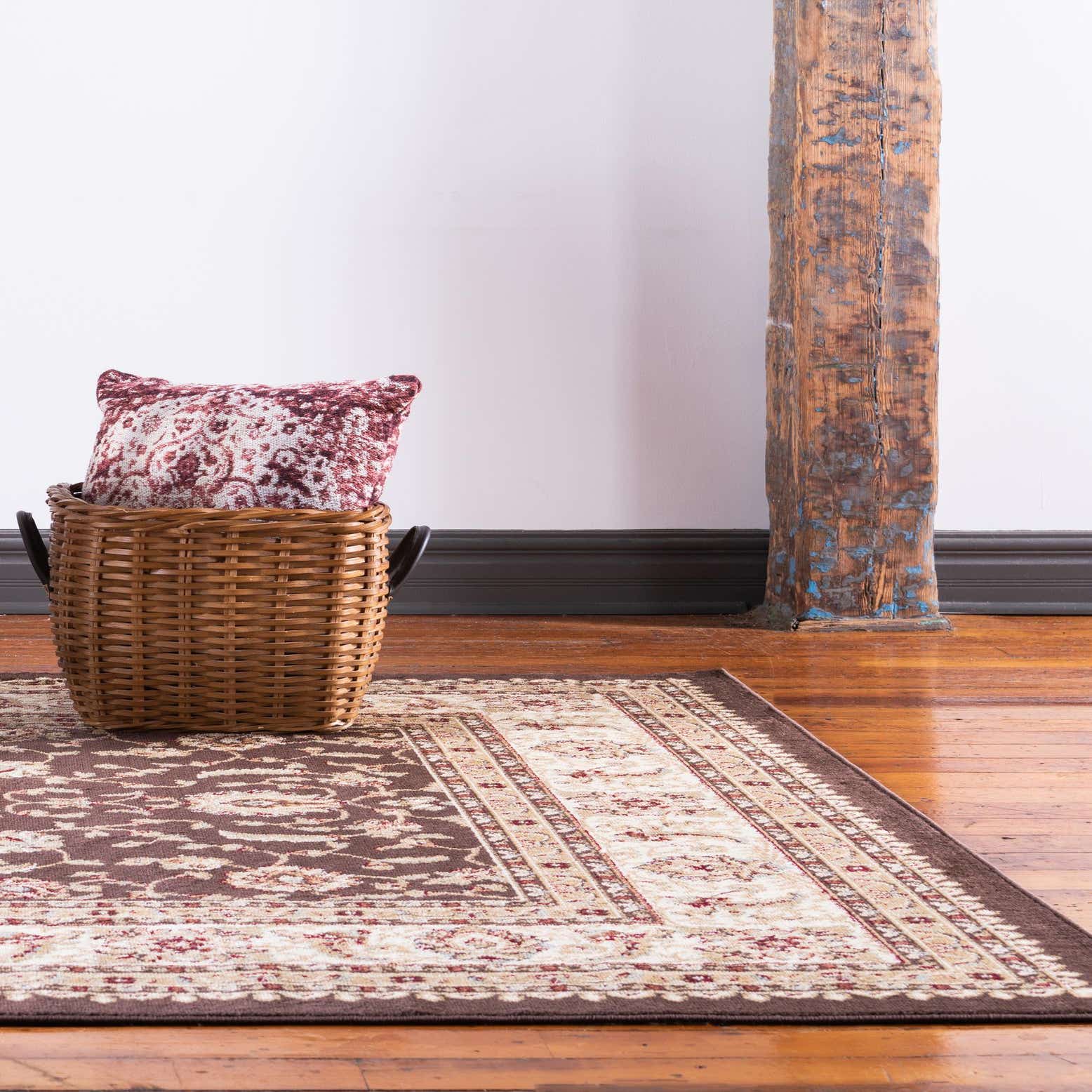 Brown 6' x 6' Aditi Square Rug