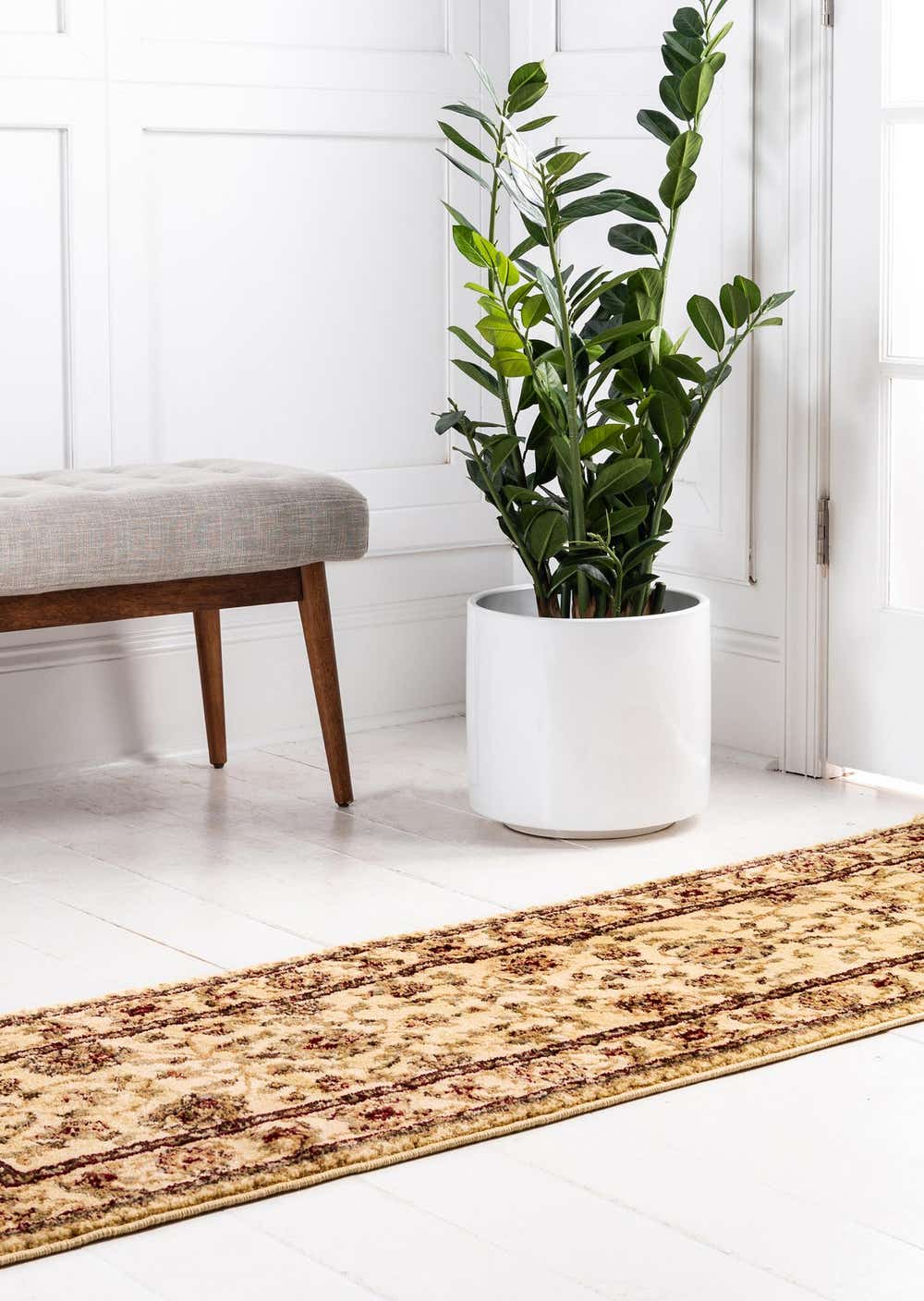 Cream 2' 7 x 10' Classic Agra Runner Rug Rugs.ca