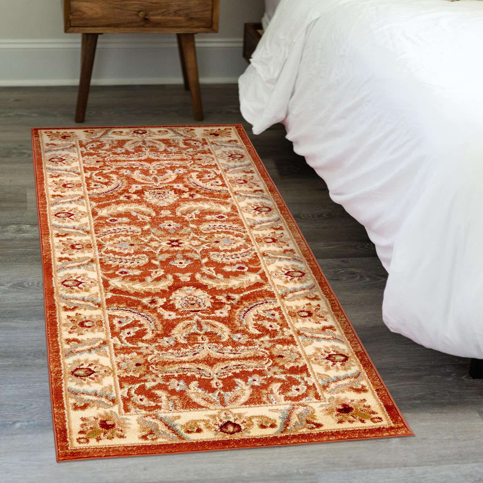 Brick Red 2' 2 x 6' Aditi Runner Rug