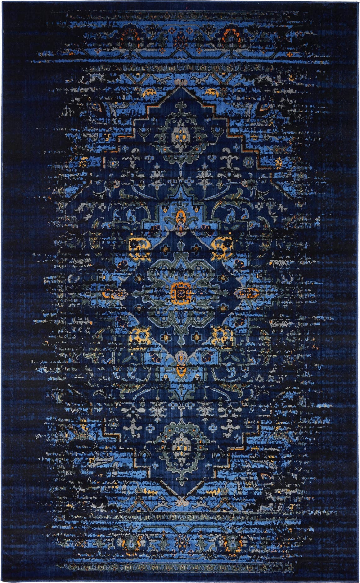 Navy Blue 5' x 8' Renaissance Rug eSaleRugs