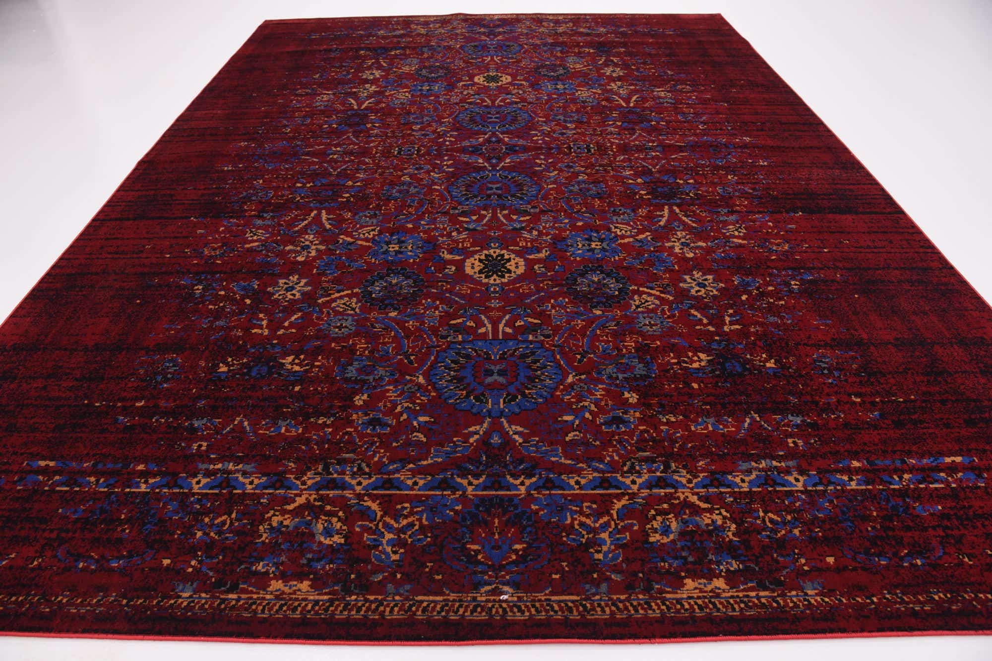 Burgundy 9' x 12' Washable Renaissance Rug | eSaleRugs