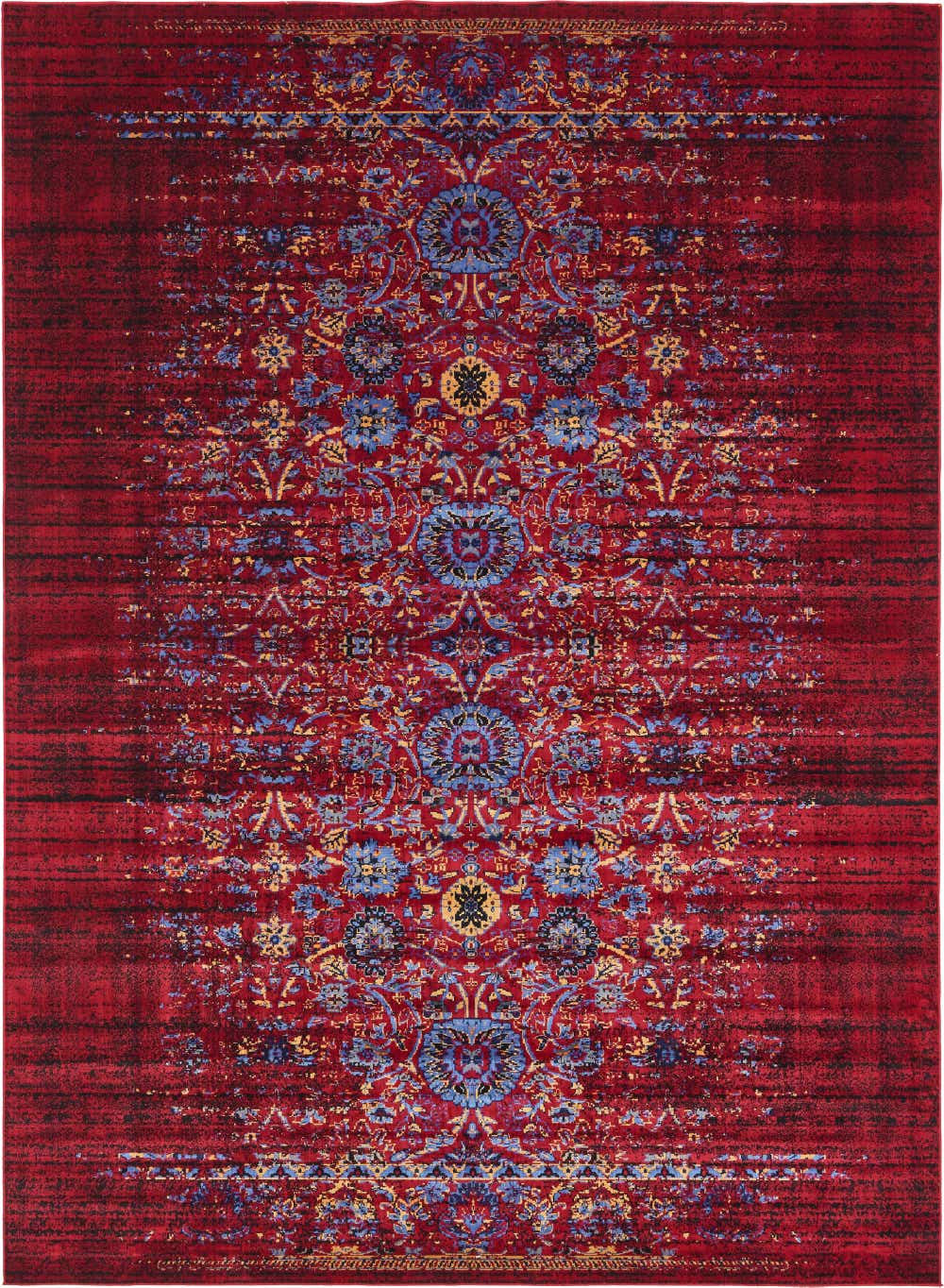 Burgundy 9' x 12' Washable Renaissance Rug | eSaleRugs