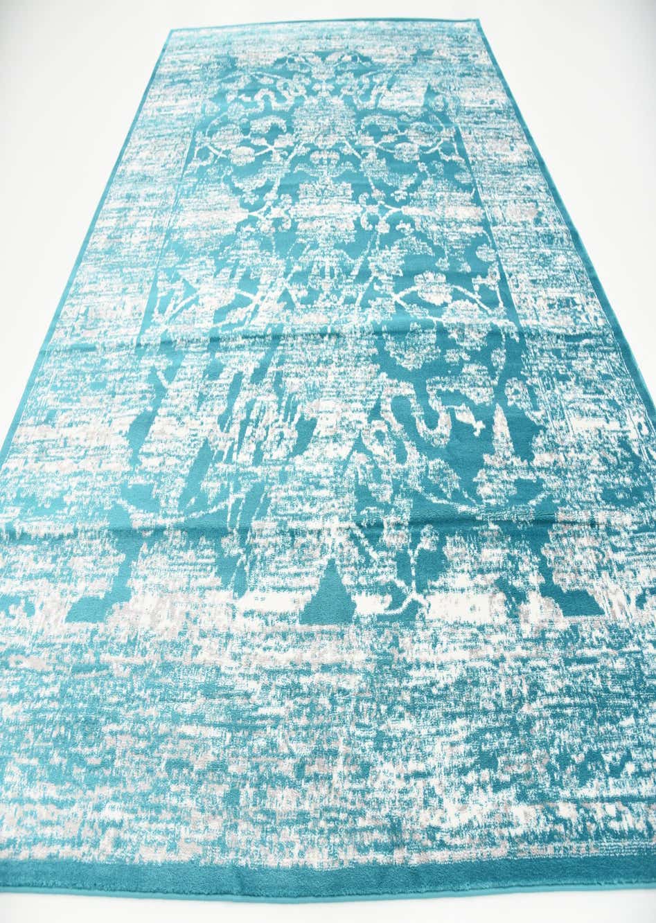 Turquoise 9' x 12' Courtyard Rug eSaleRugs