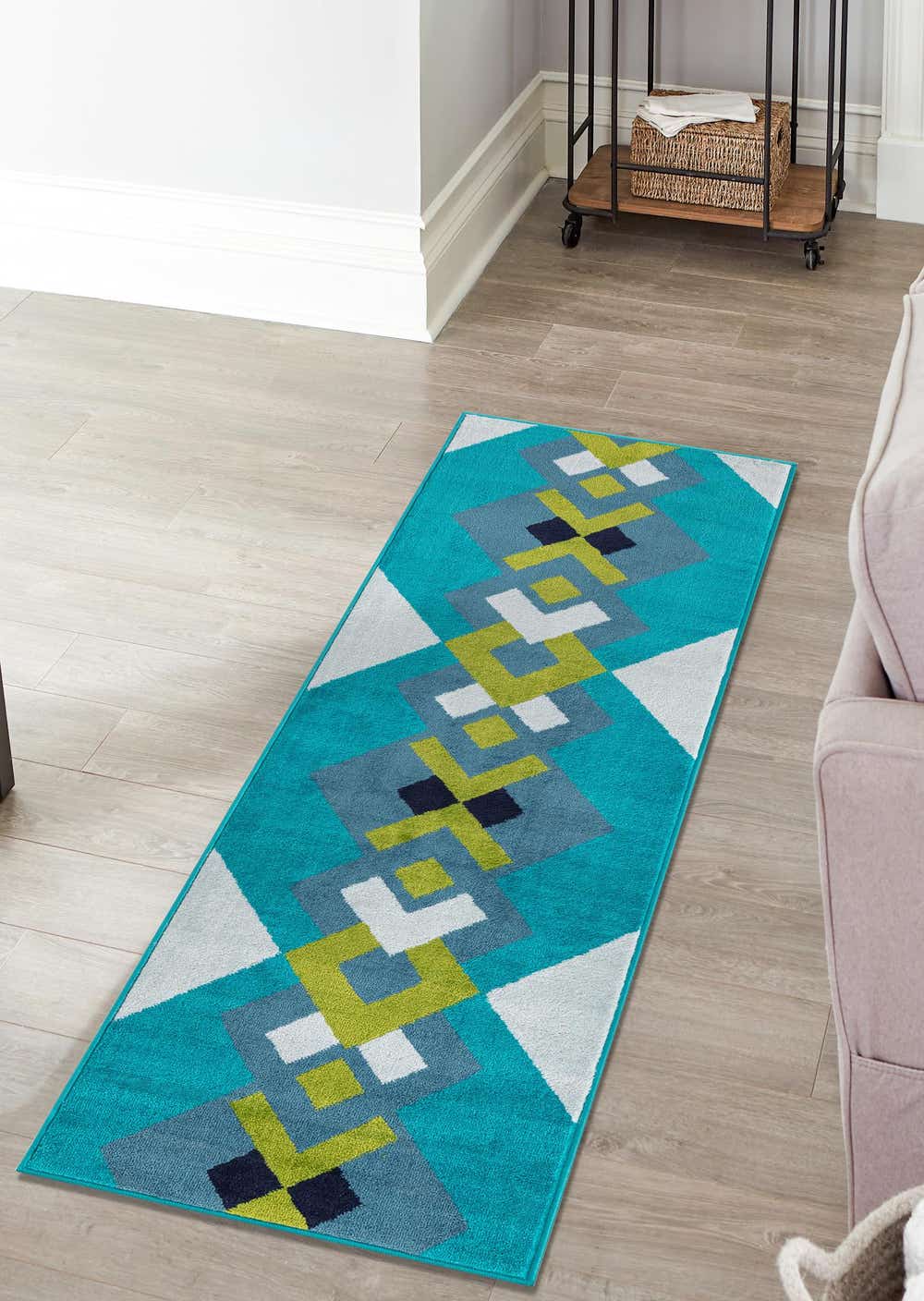 Turquoise 2' x 6' 7 Metropolis Runner Rug eSaleRugs