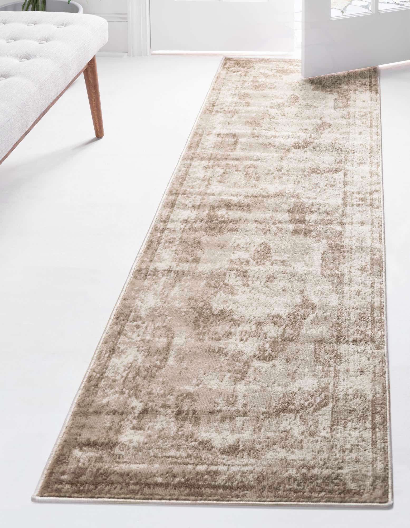 Beige 100cm X 500cm Monaco Runner Rug Au Rugs