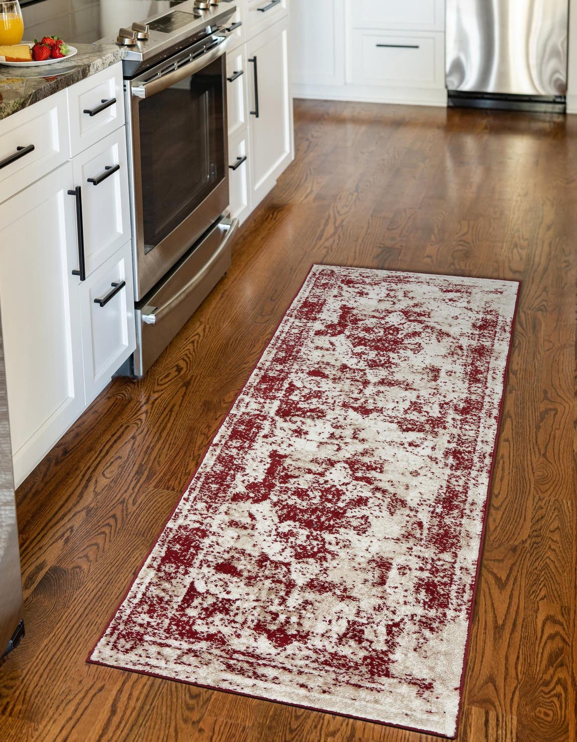 Burgundy 60cm x 300cm Monaco Runner Rug AU Rugs