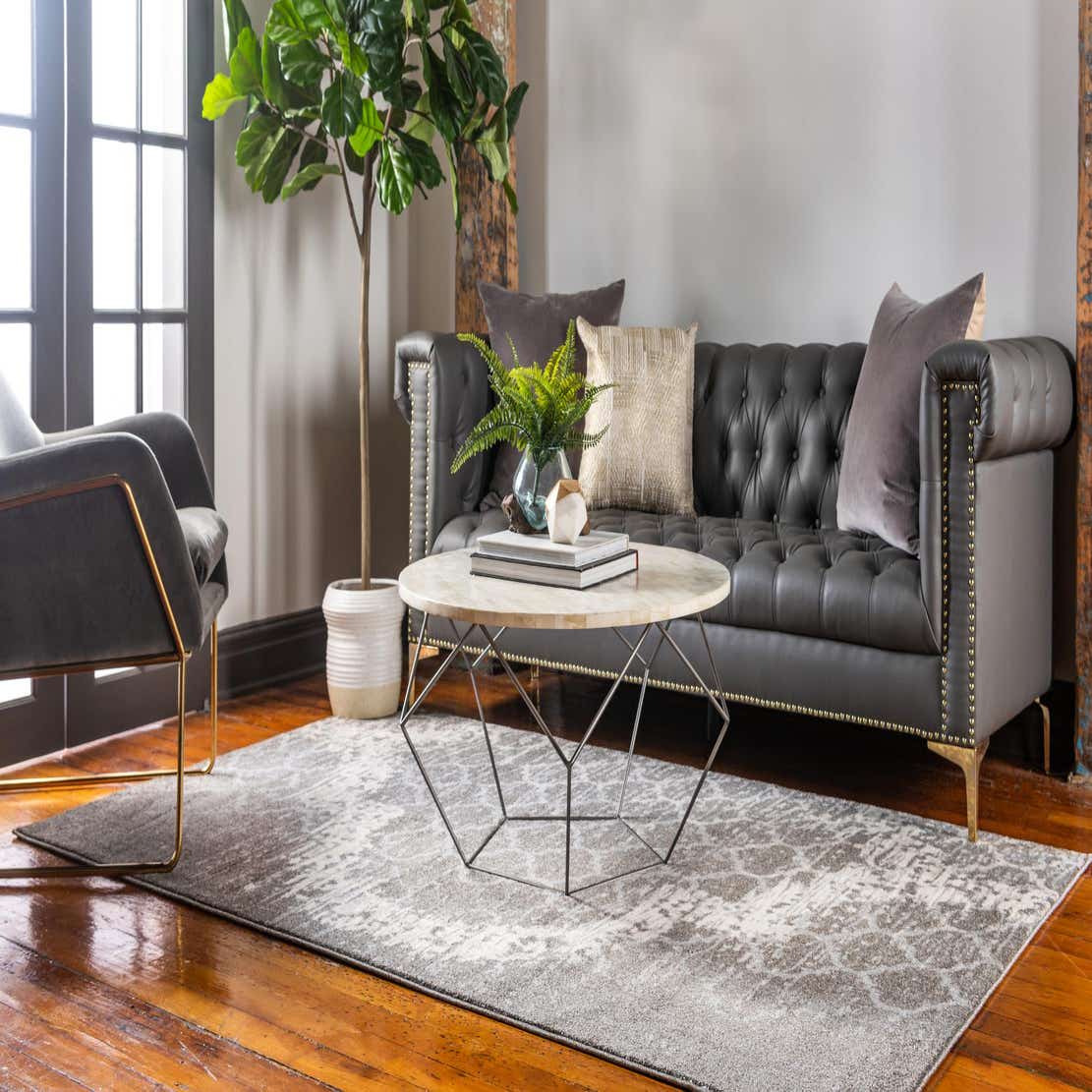 Light Gray 8' x 10' Trellis Rug eSaleRugs