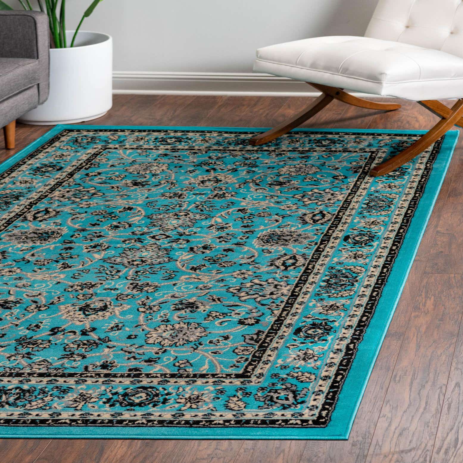 Turquoise 2' 2 x 3' Yasmin Rug