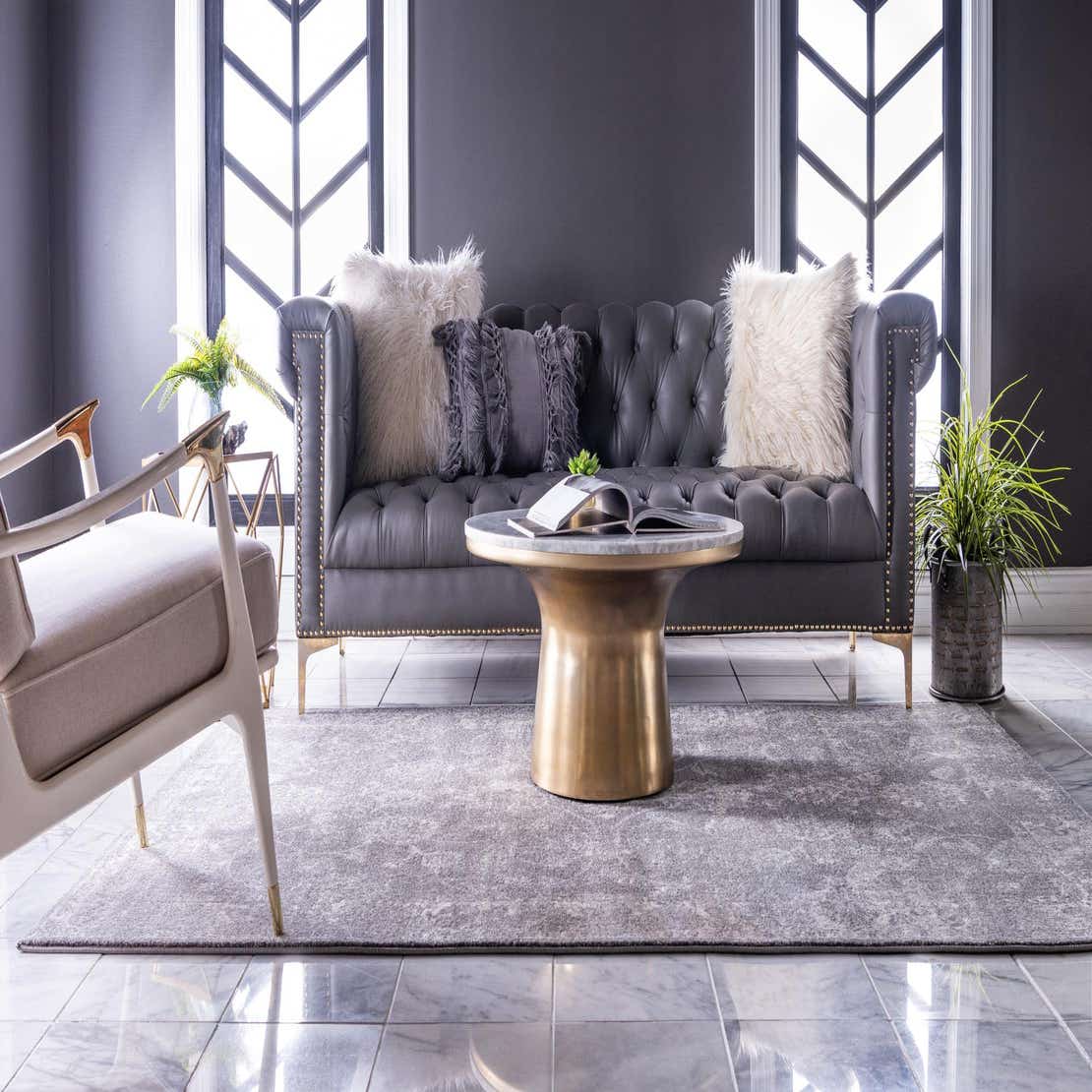 Dark Gray 8' x 10' Heritage Rug eSaleRugs