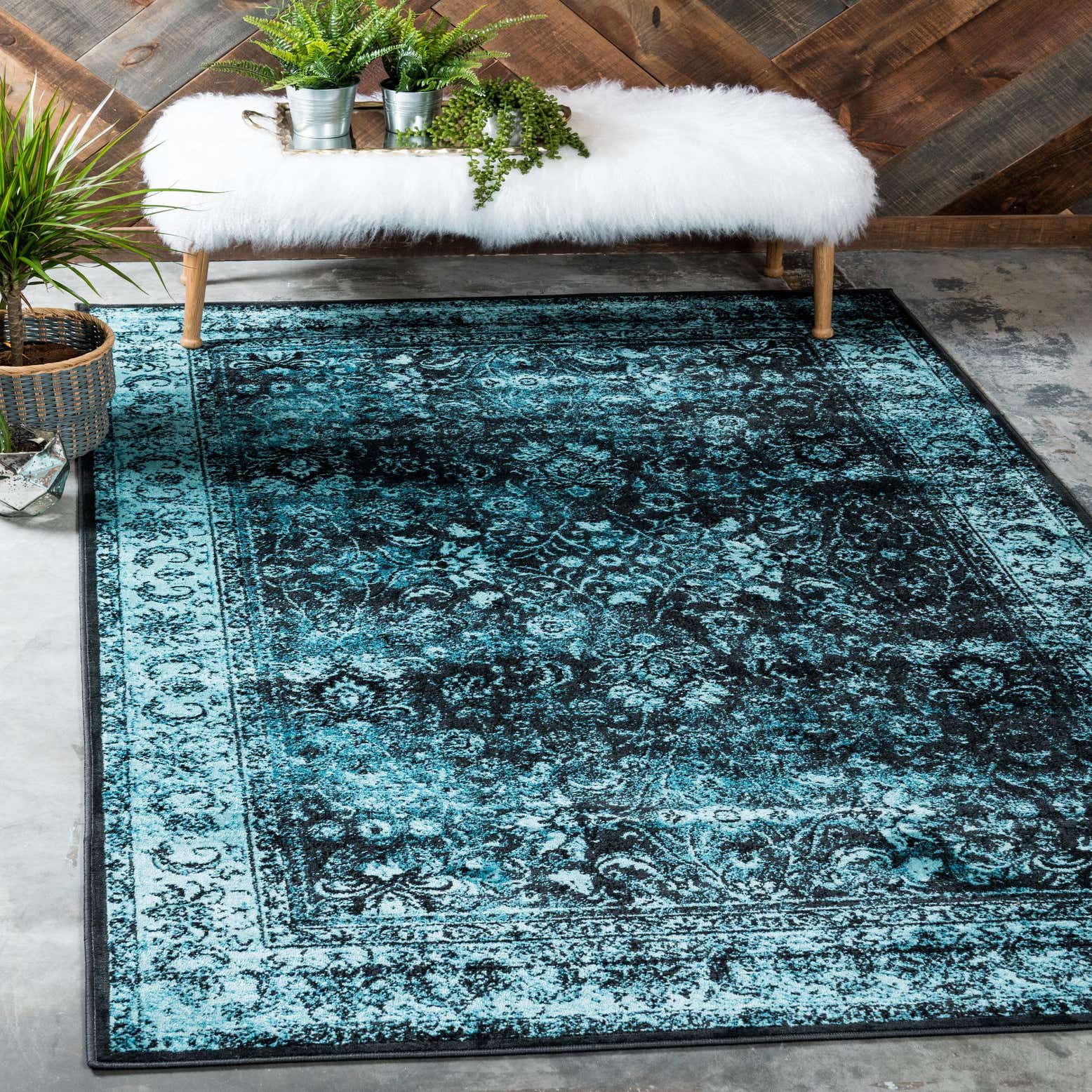 Blue 5' x 8' Istanbul Rug eSaleRugs