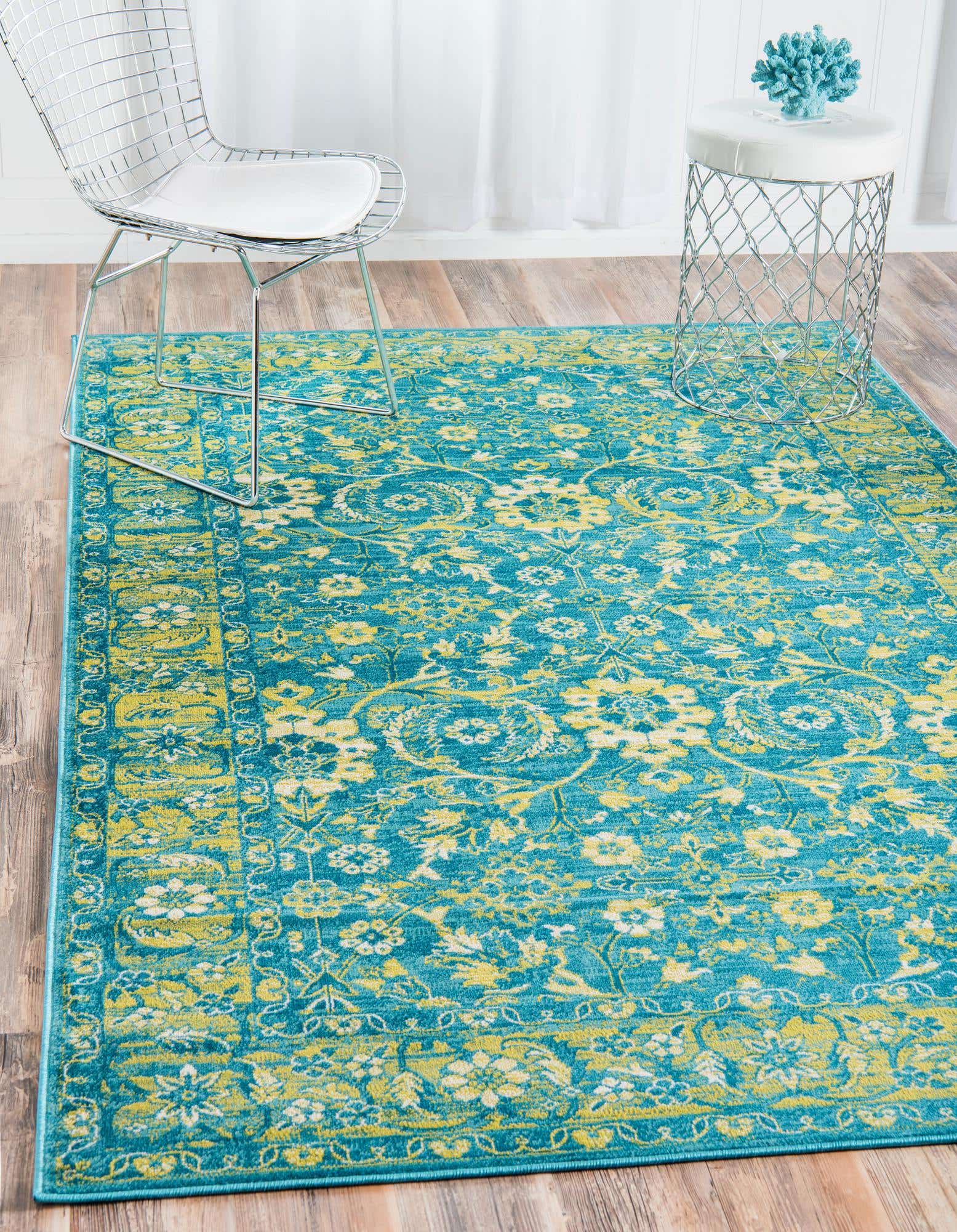 Blue 4' x 6' Ankara Rug | Rugs.com
