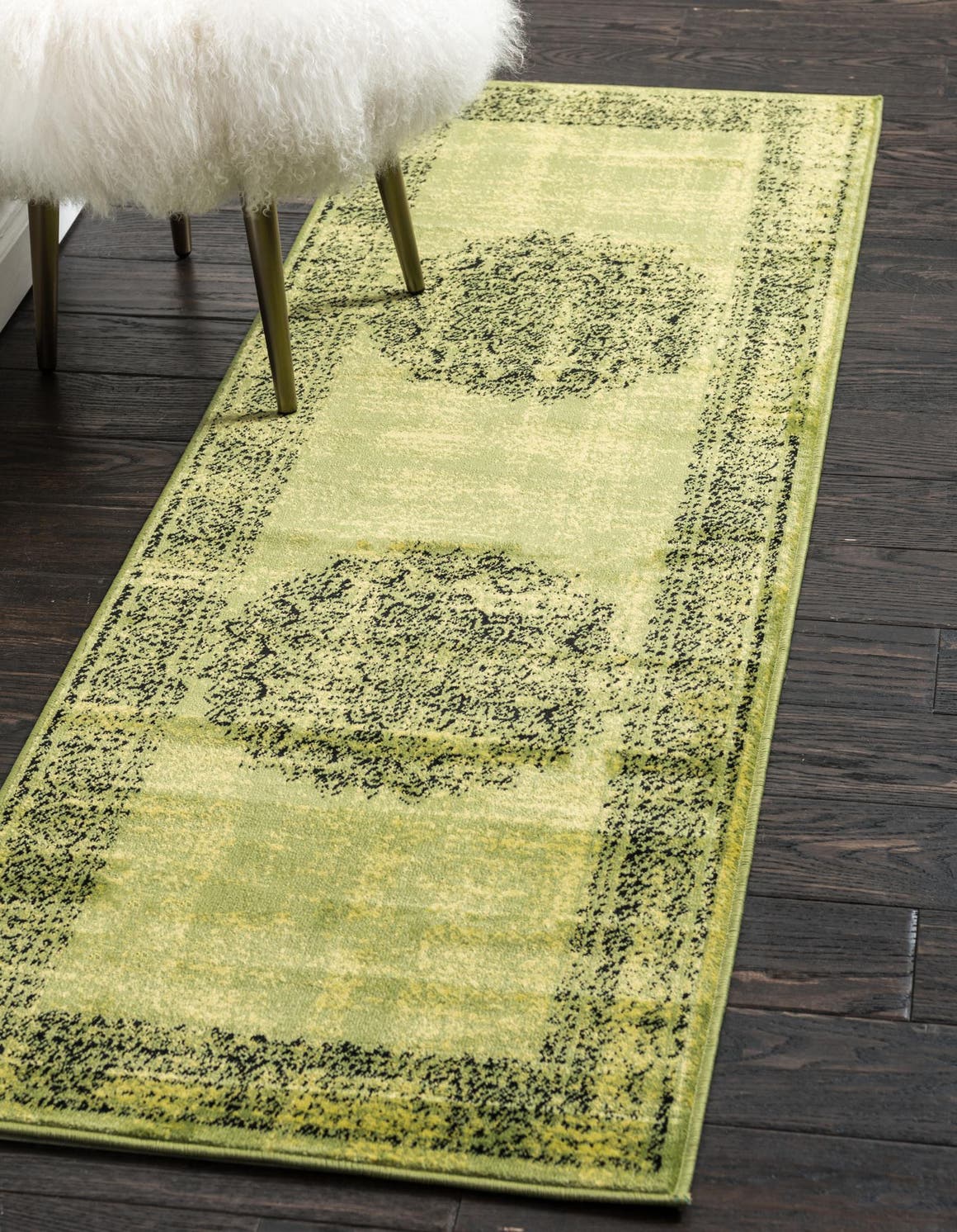Sage Green 90cm x 300cm Istanbul Runner Rug AU Rugs
