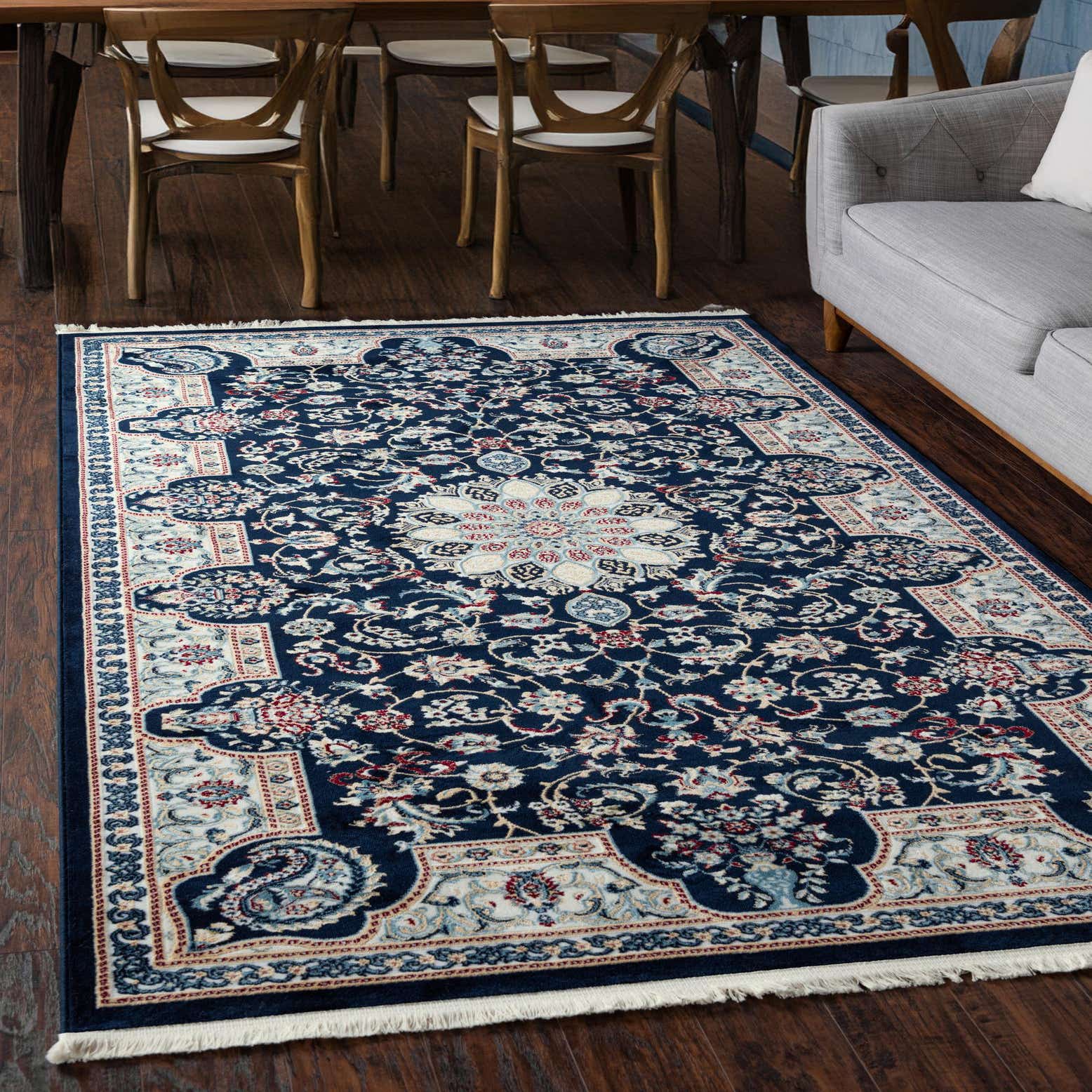 Navy Blue 10' x 13' Rabia Rug