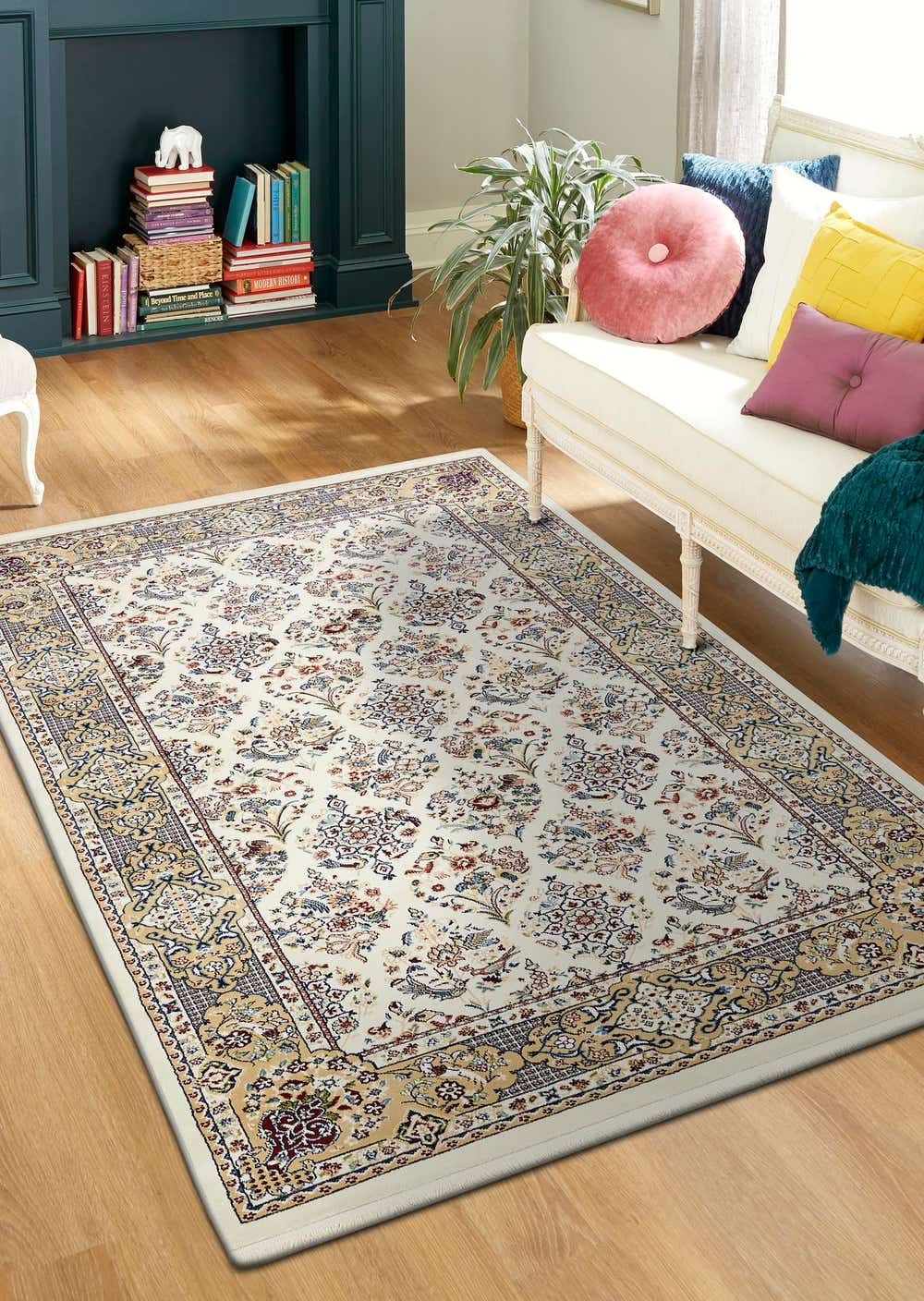 Ivory 10' x 13' Nain Design Rug | eSaleRugs