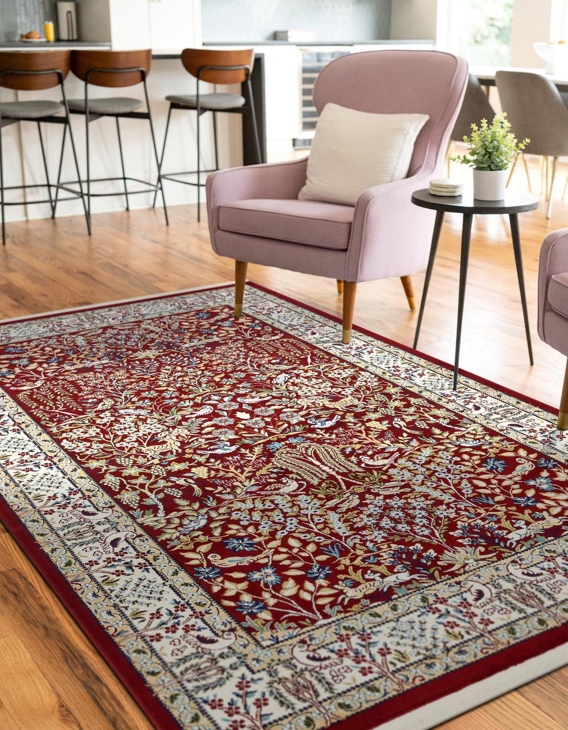 Burgundy 8' x 10' Nain Design Rug eSaleRugs