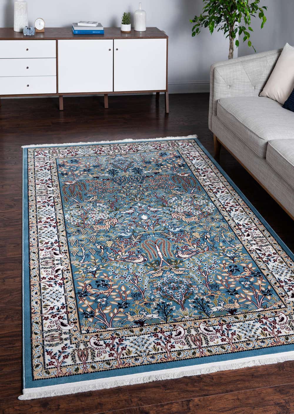 Blue 245cm x 305cm Nain Design Rug AU Rugs