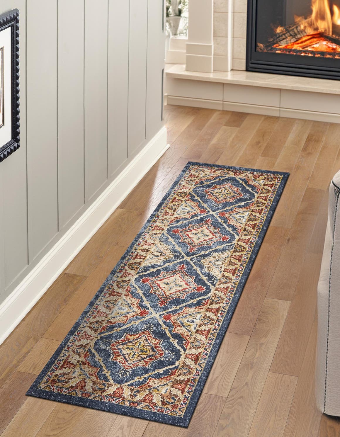 Light Blue 2' 7 x 10' Eden Runner Rug