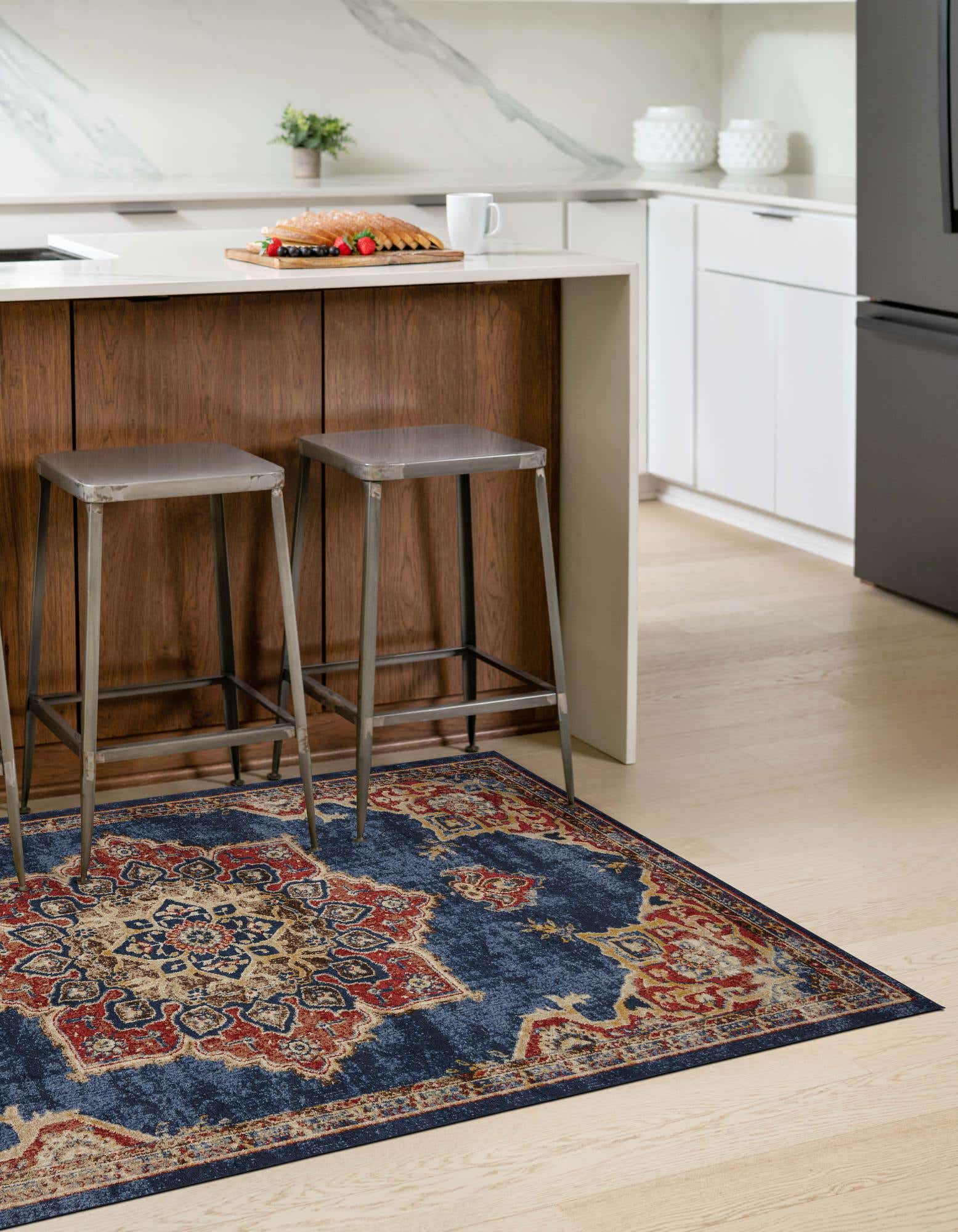 Dark Blue 8' x 10' Arcadia Rug eSaleRugs