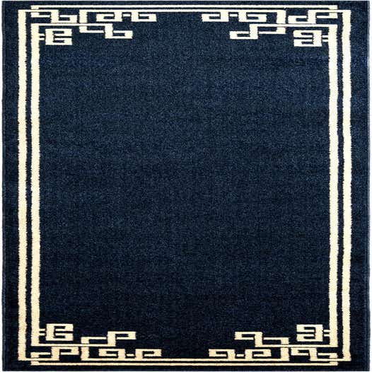 Dark Blue 2' 7 x 10' Greek Key Runner Rug eSaleRugs