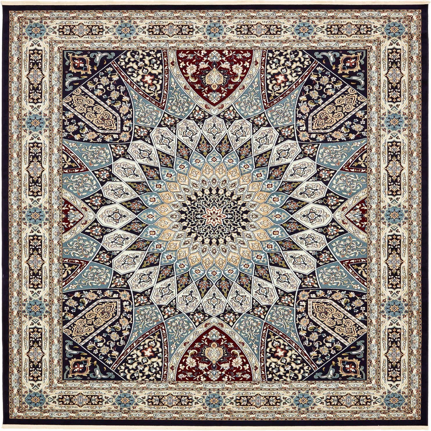 Navy Blue 10' x 13' Nain Design Rug eSaleRugs