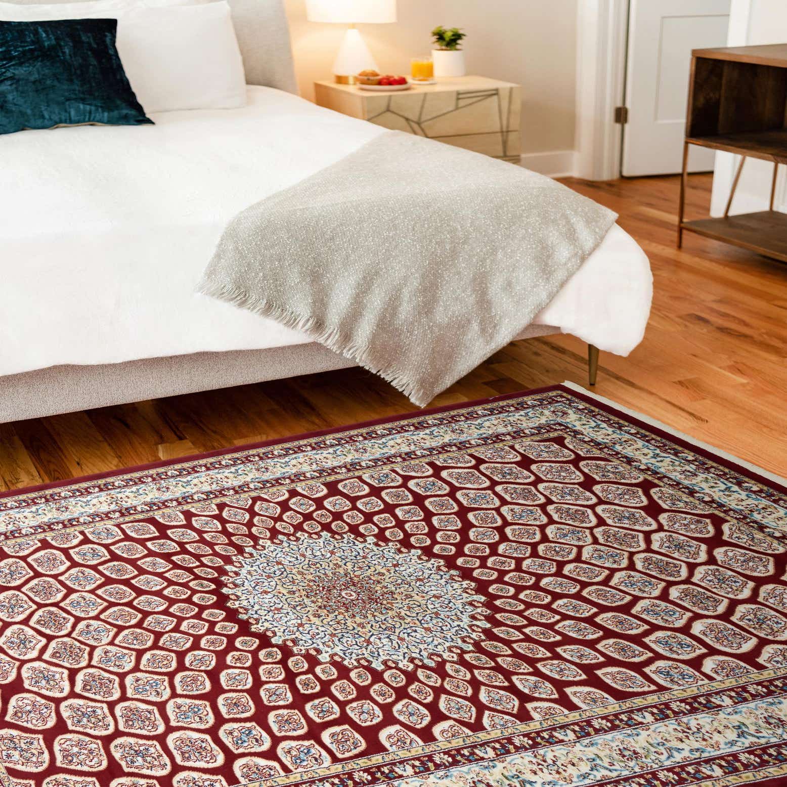 Burgundy 5' x 8' Nain Design Rug eSaleRugs