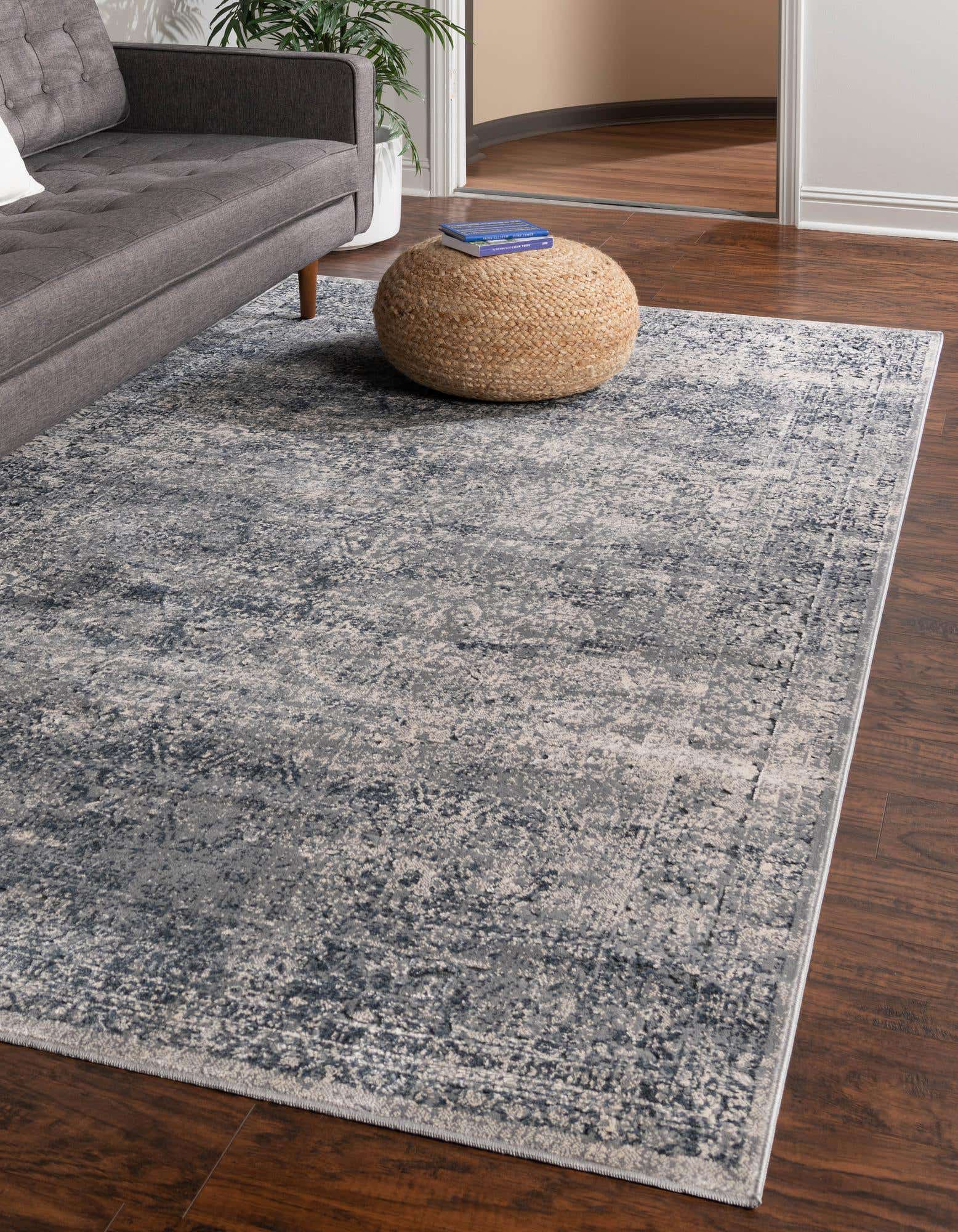 Dark Blue 9' x 12' Villa Rug | eSaleRugs