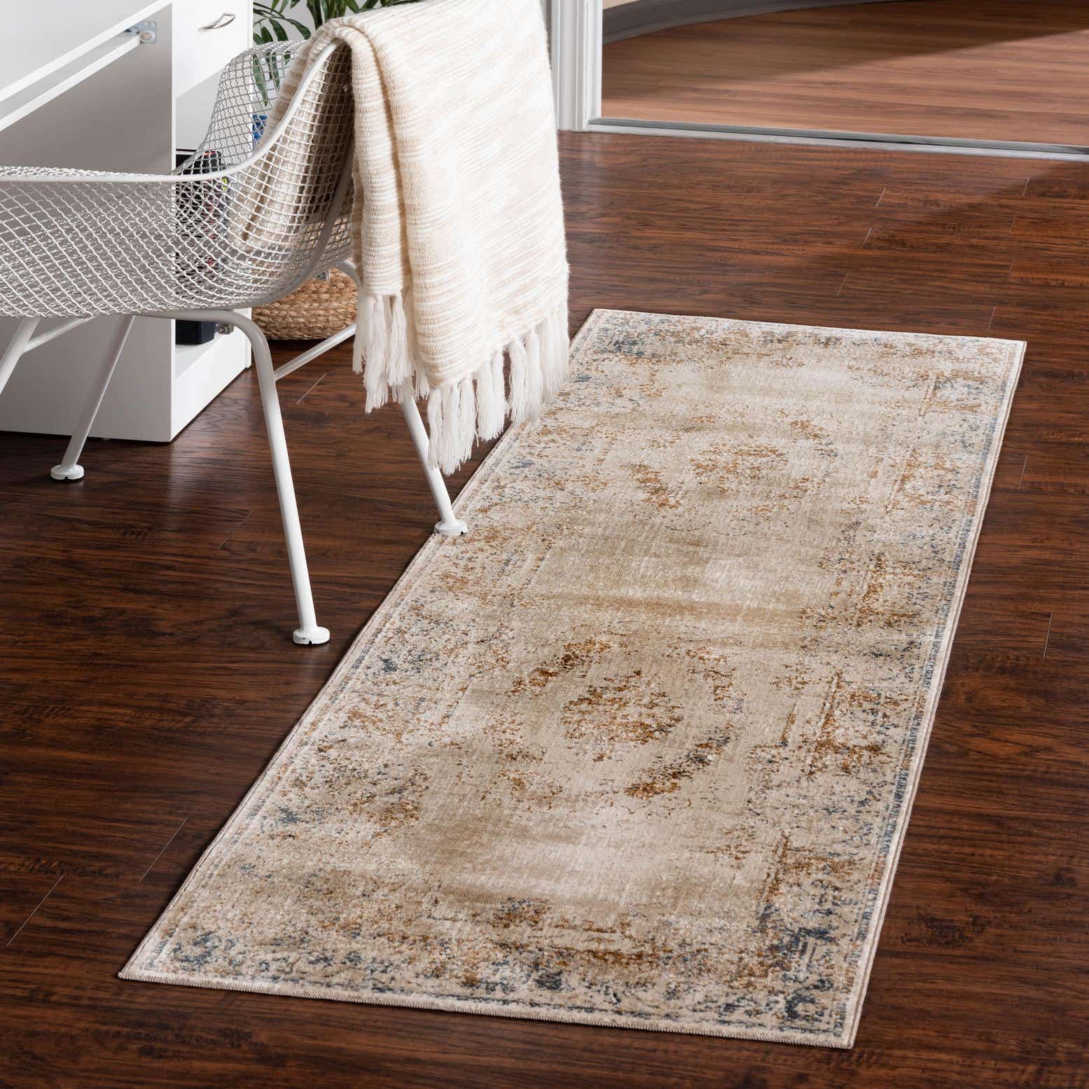 Beige 3' x 13' Eliza Runner Rug