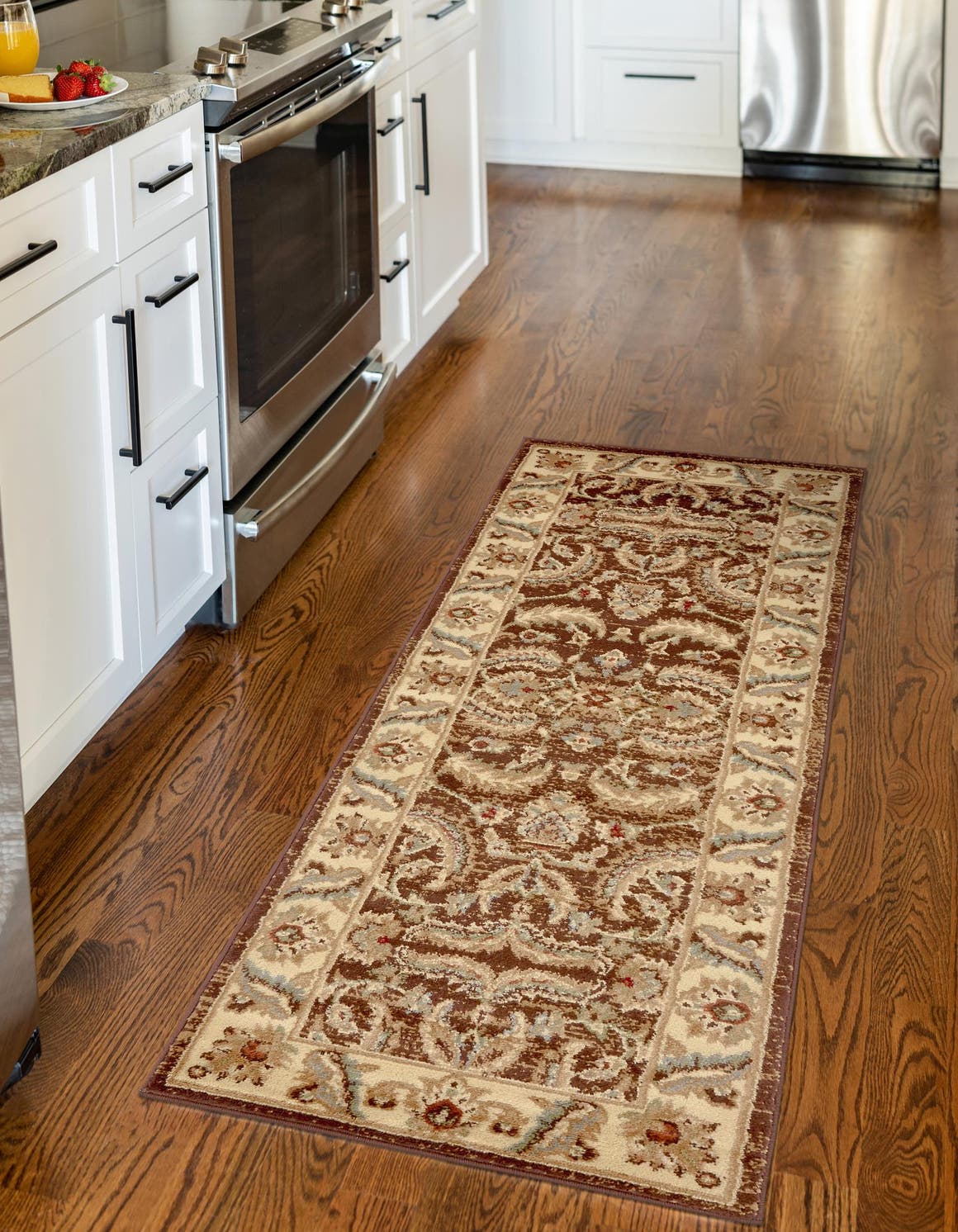 Brown 2' 7 x 10' Aditi Runner Rug