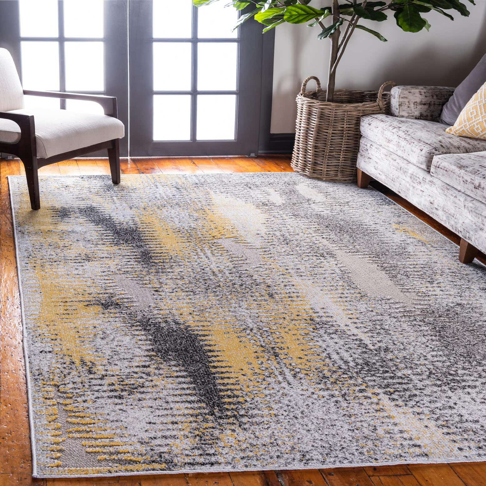 Ivory 7' x 10' Outdoor Modern Rug eSaleRugs