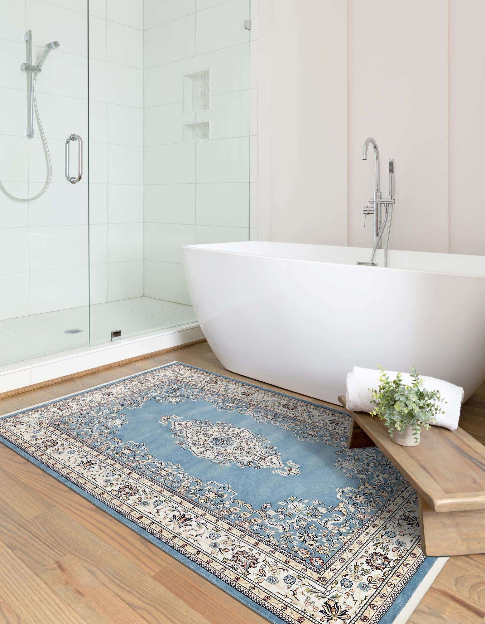 Blue 5' x 8' Nain Design Rug | eSaleRugs