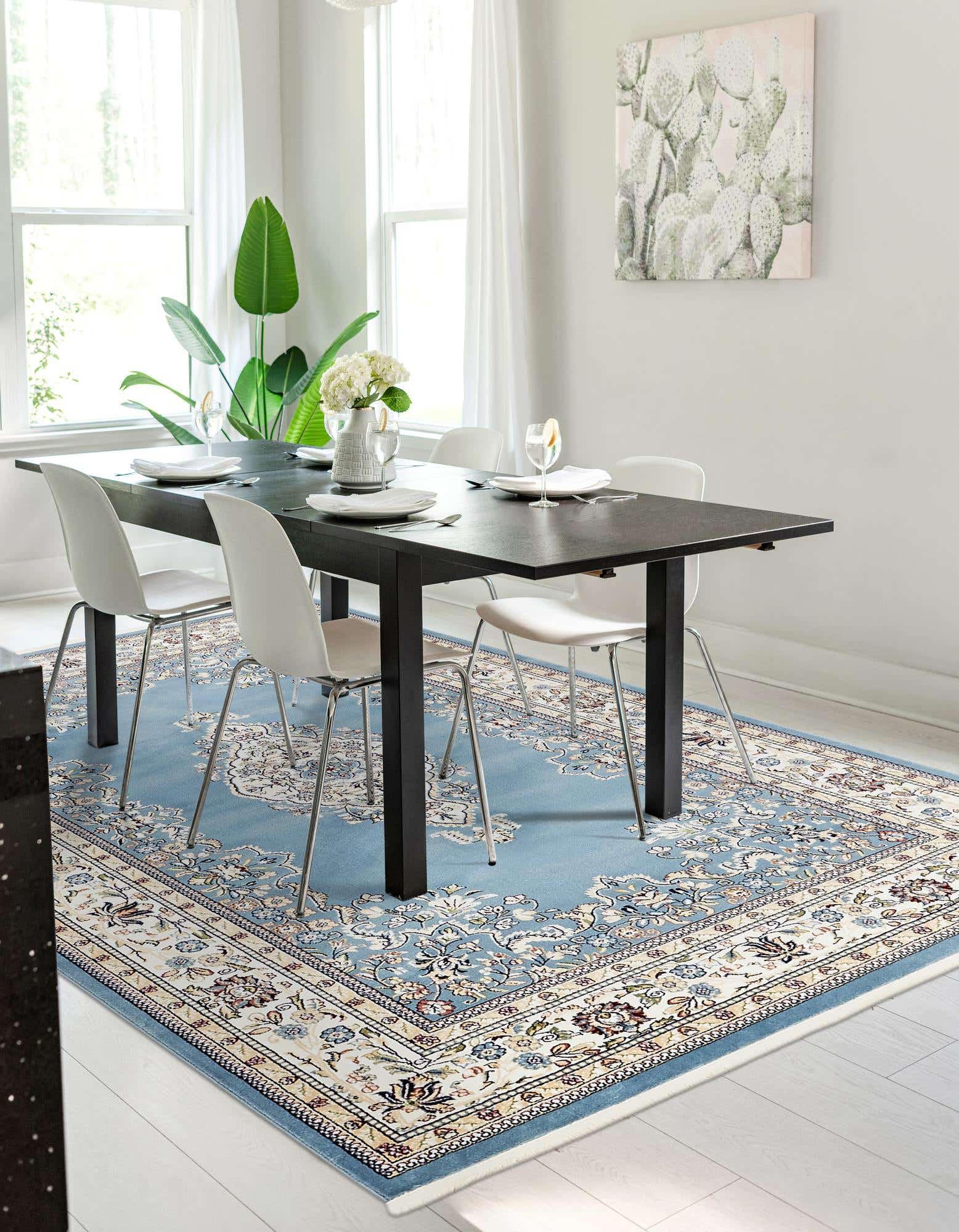 Blue 5' x 8' Nain Design Rug | eSaleRugs