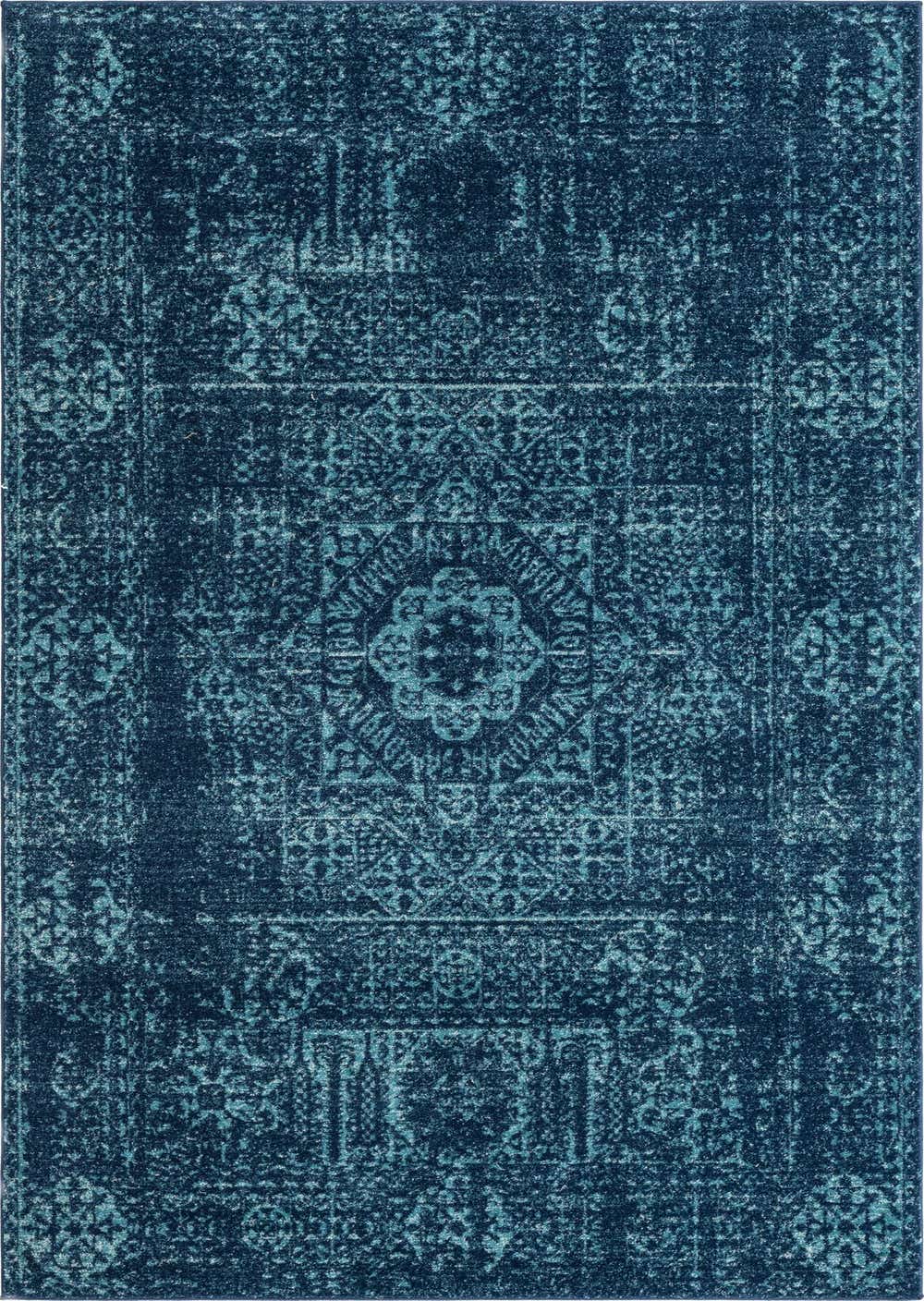 Navy Blue 5' x 8' Heritage Rug eSaleRugs