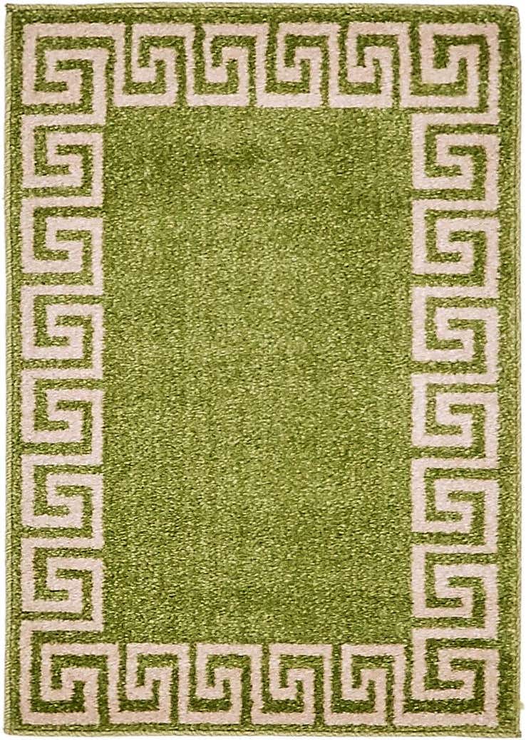 Light Green 2' x 3' Greek Key Rug eSaleRugs