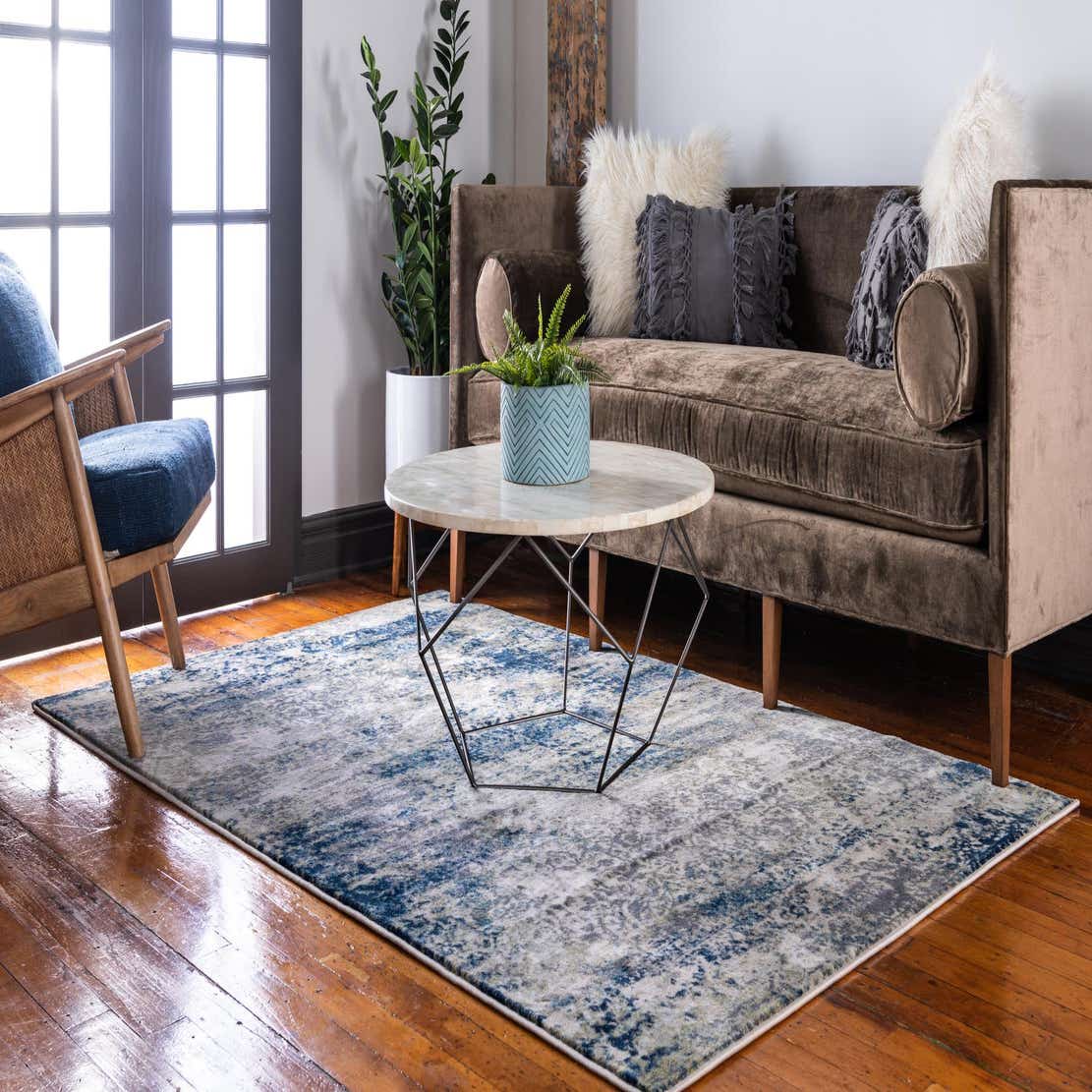 Navy Blue 8' x 10' Ethereal Rug eSaleRugs