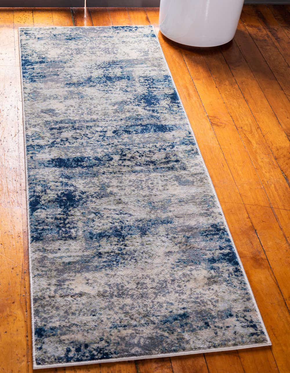 Navy Blue 2' x 6' Gossamer Runner Rug | Rugs.com