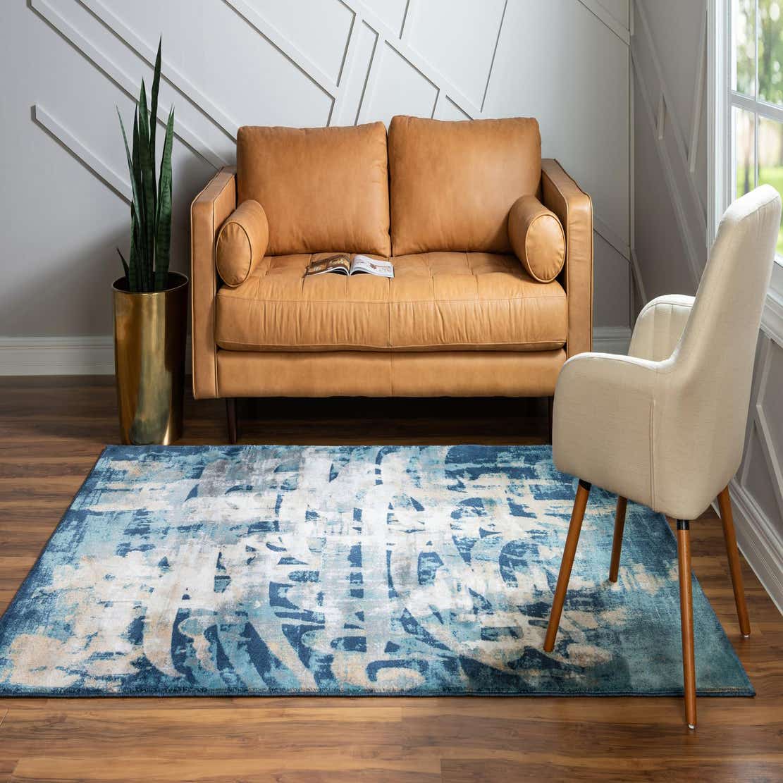 Navy Blue 9' x 12' Ethereal Rug eSaleRugs