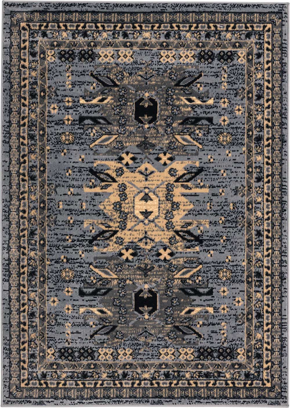 Gray 4' x 6' Heris Rug